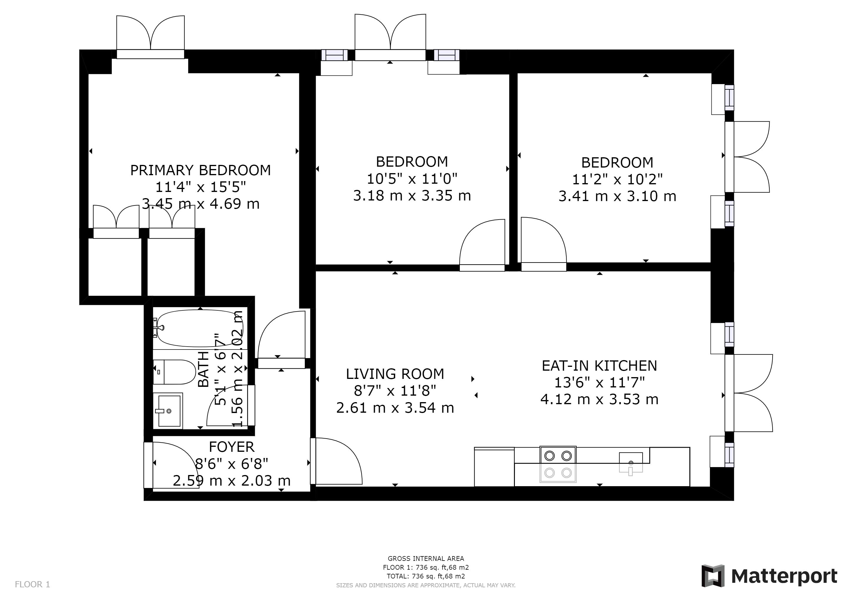 3 bed apartment for sale in Manor Road, Wallington - Property Floorplan
