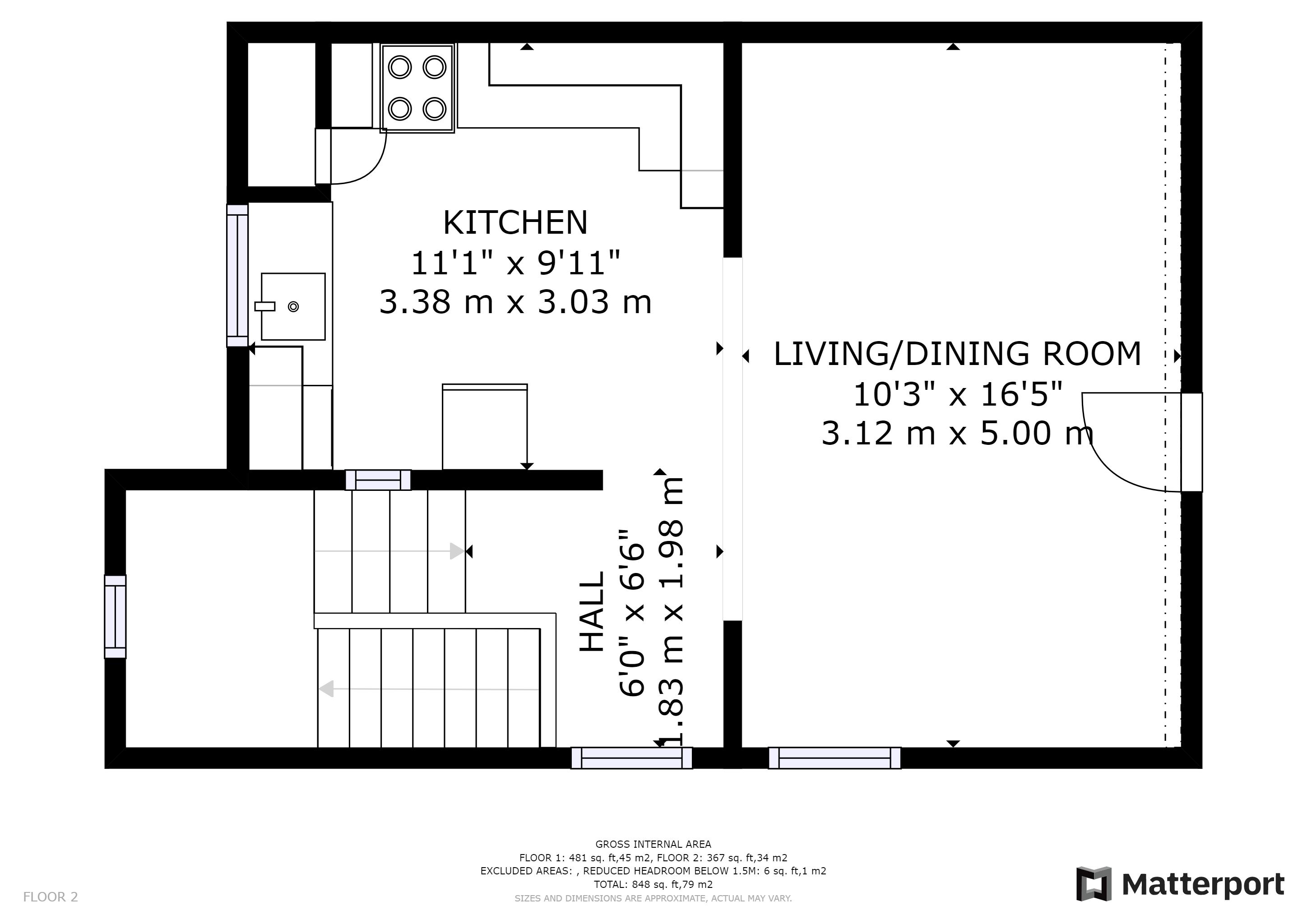 2 bed maisonette to rent in Alexandra Road, Croydon - Property Floorplan