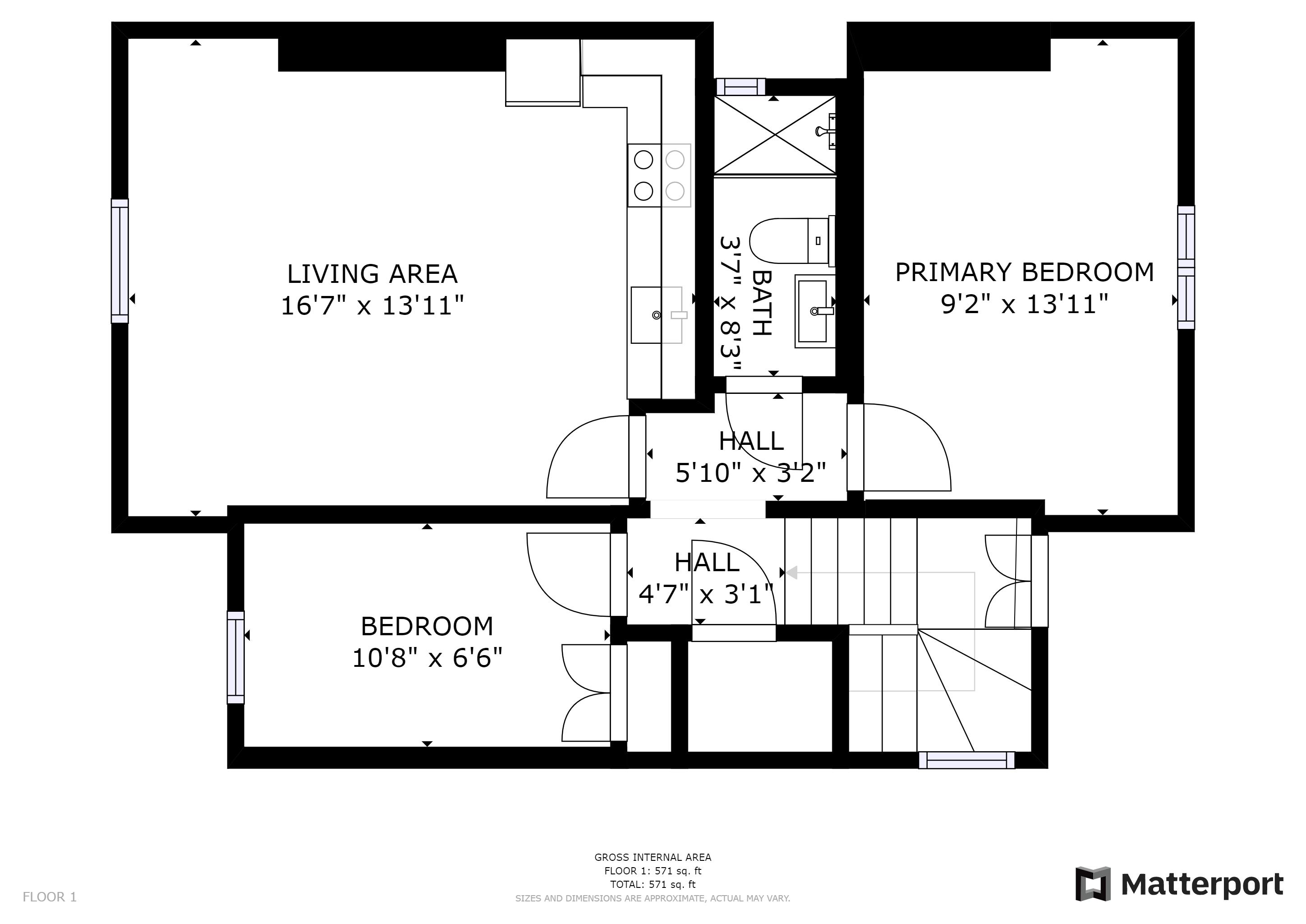 2 bed apartment for sale in Manor Road, Wallington - Property Floorplan