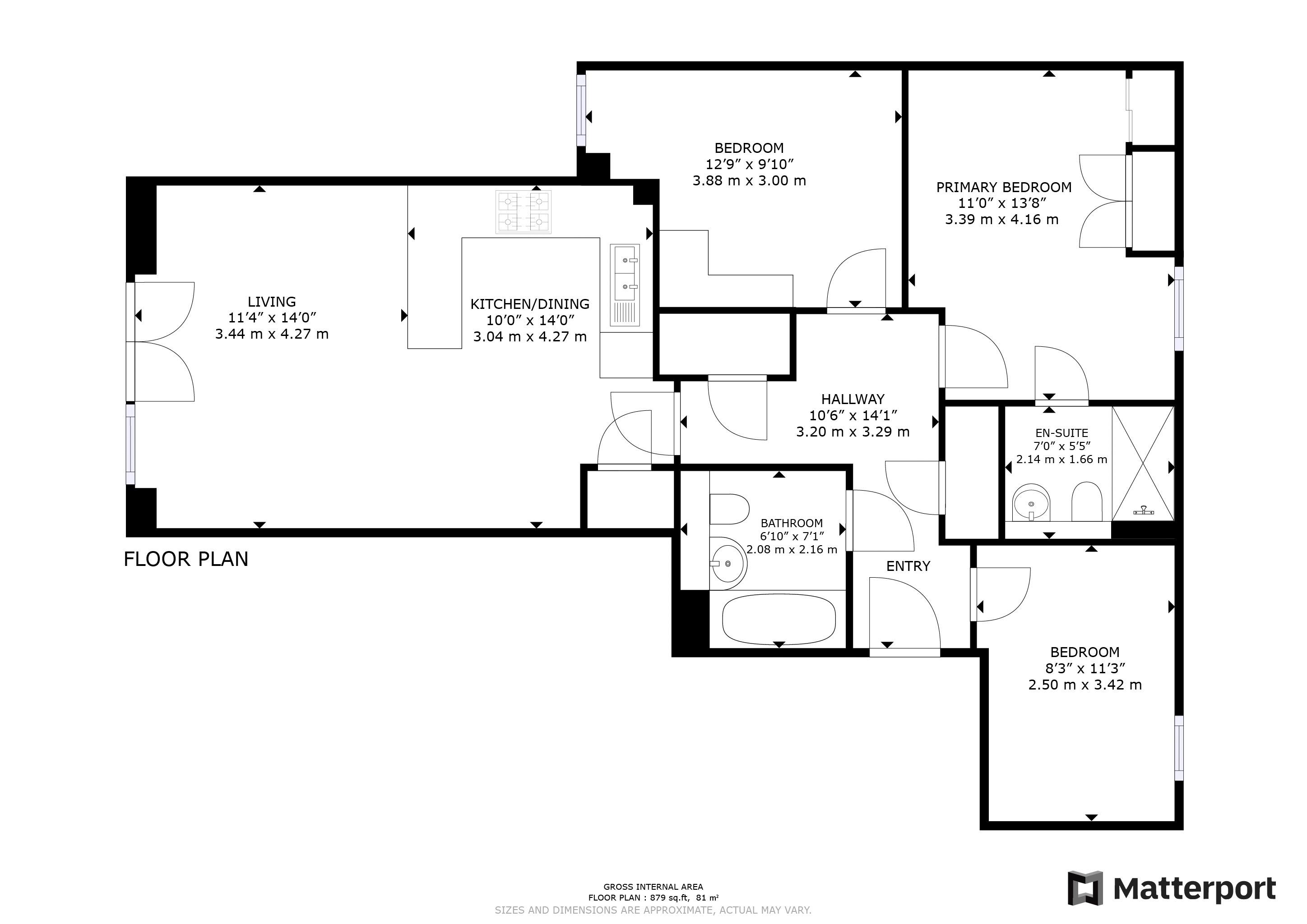 3 bed apartment for sale in Nihill Place, Croydon - Property Floorplan