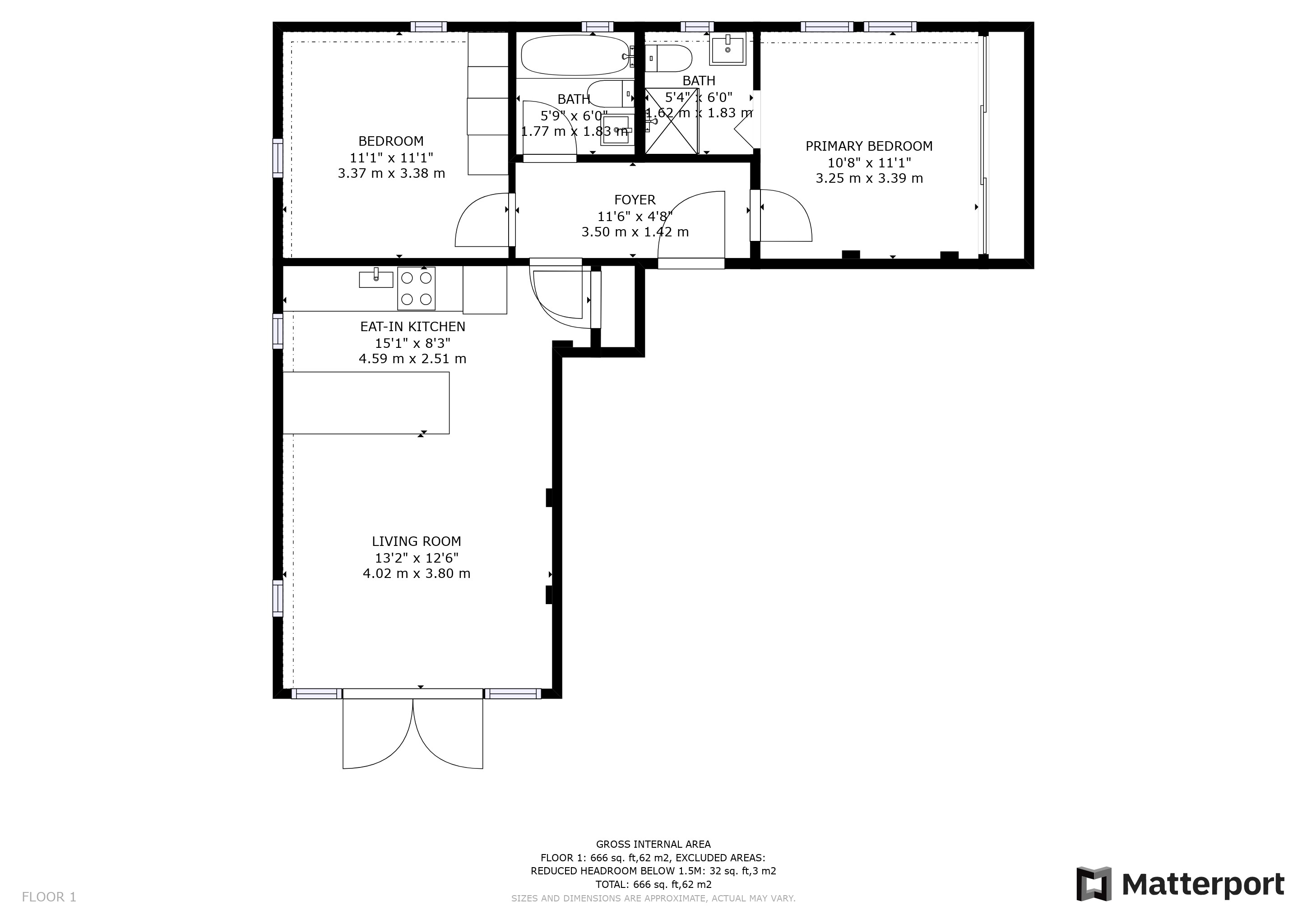 2 bed apartment for sale in Chancellors Close, Beckenham - Property Floorplan