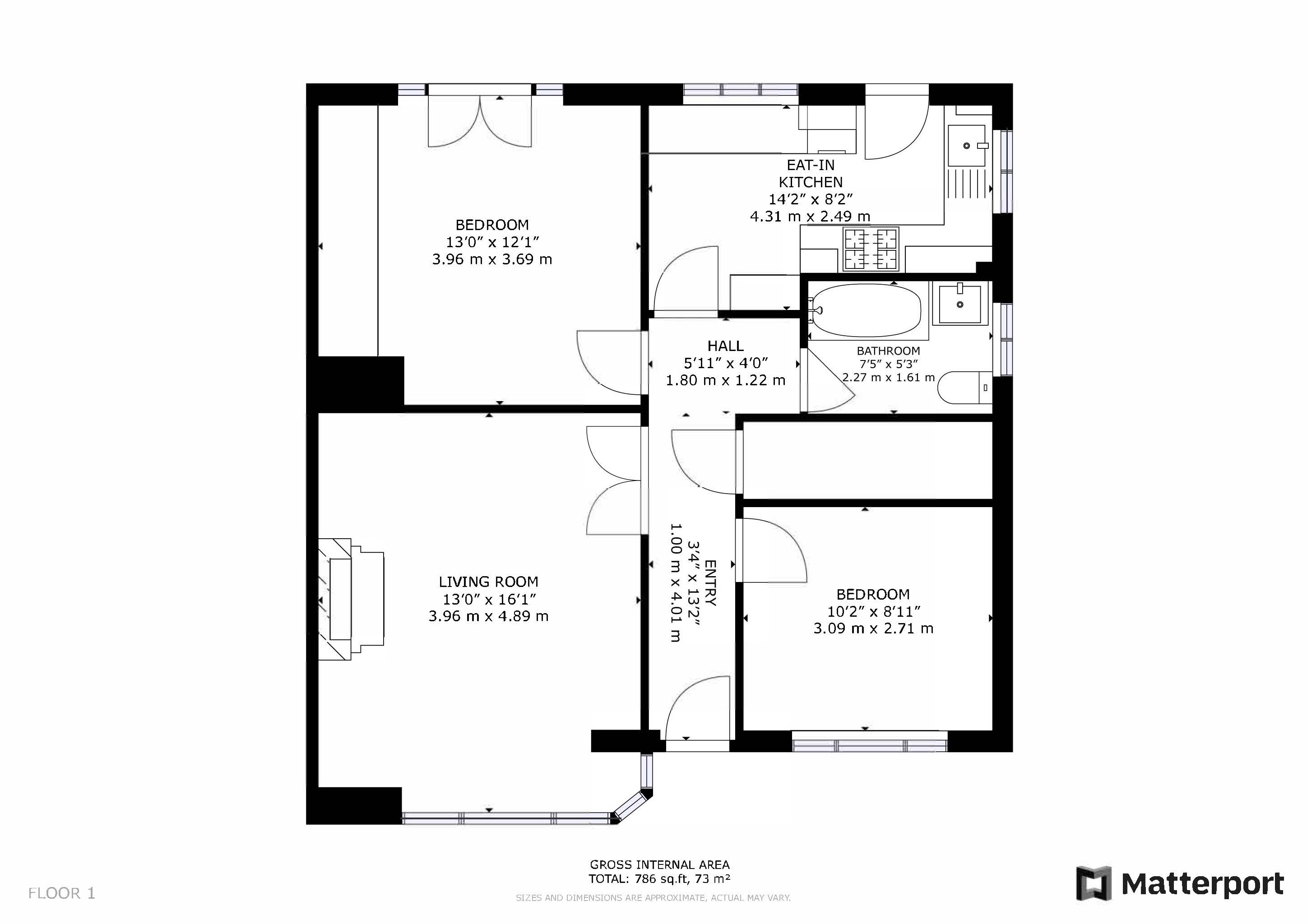 2 bed maisonette for sale in Clyde Road, Croydon - Property Floorplan