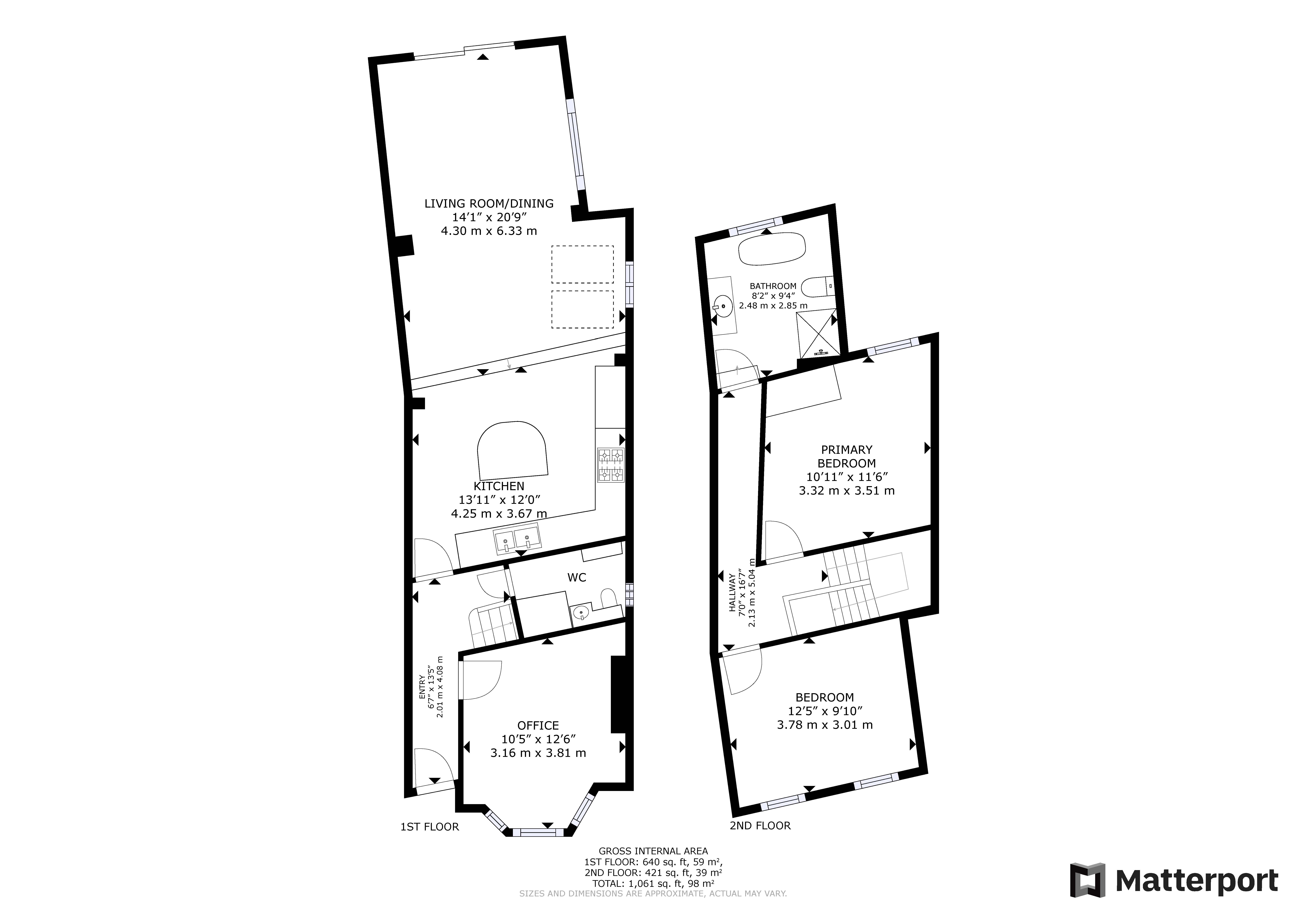 2 bed house for sale in Oval Road - Property Floorplan