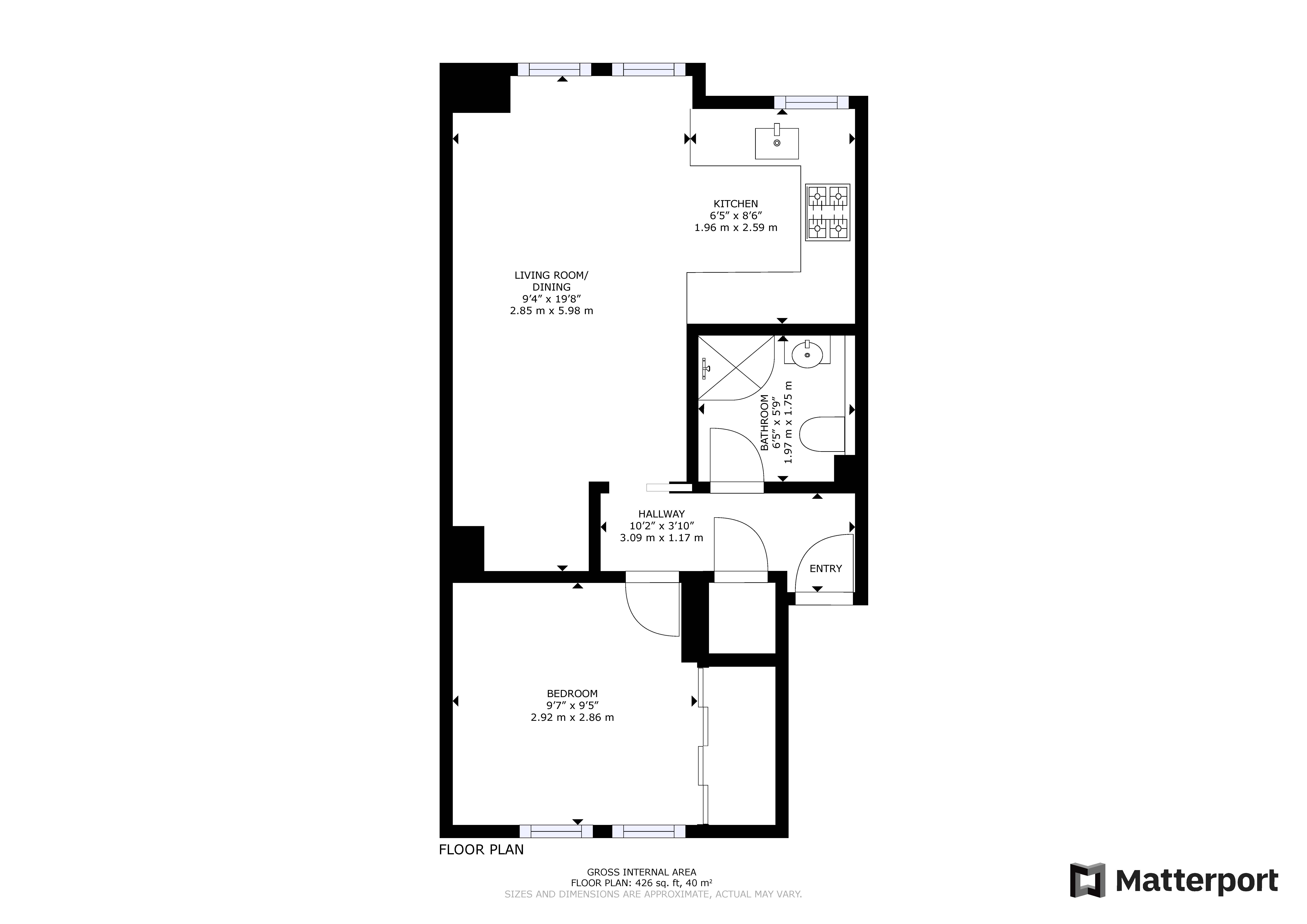 1 bed apartment to rent in Frith Road - Property Floorplan