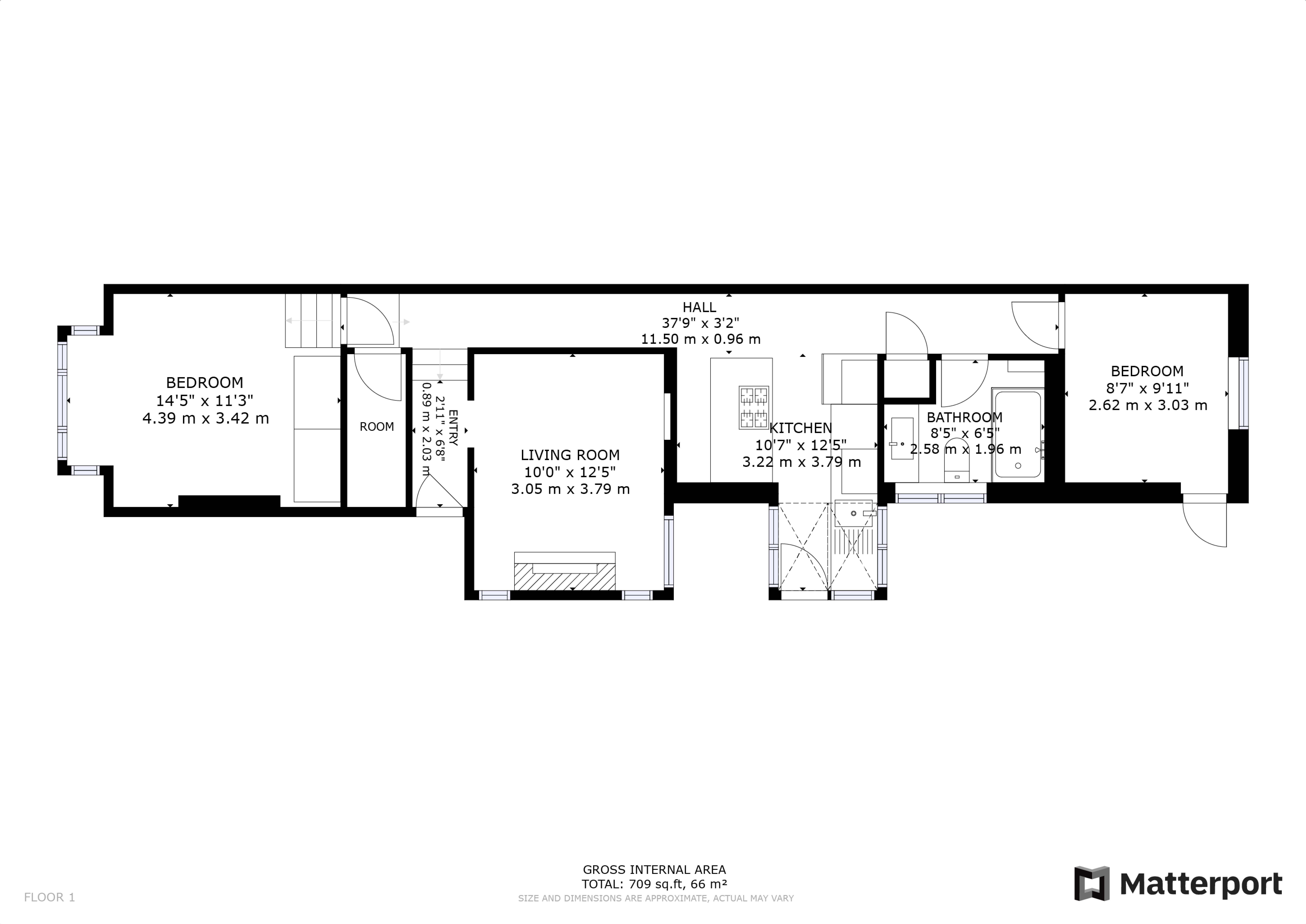 2 bed apartment for sale in Edith Road, South Norwood - Property Floorplan