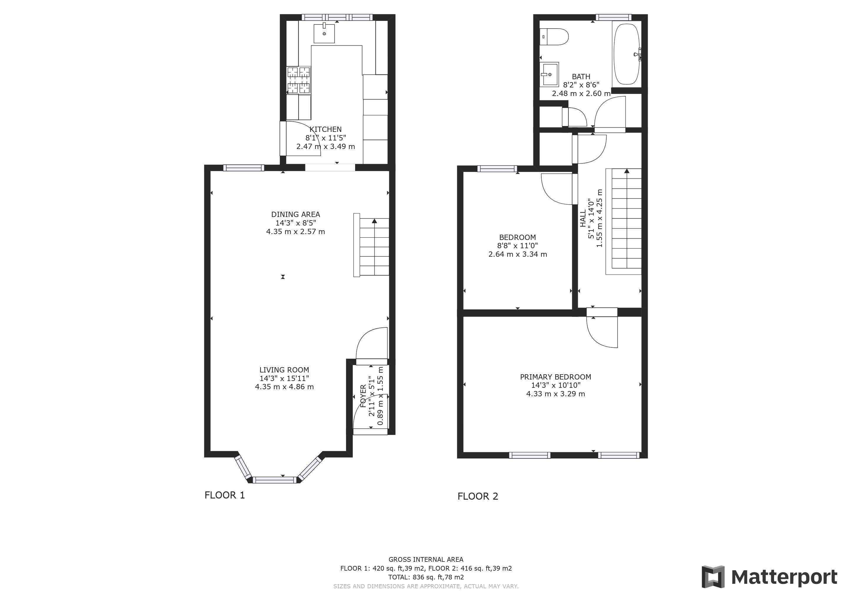 2 bed house for sale in Southlands Road - Property Floorplan