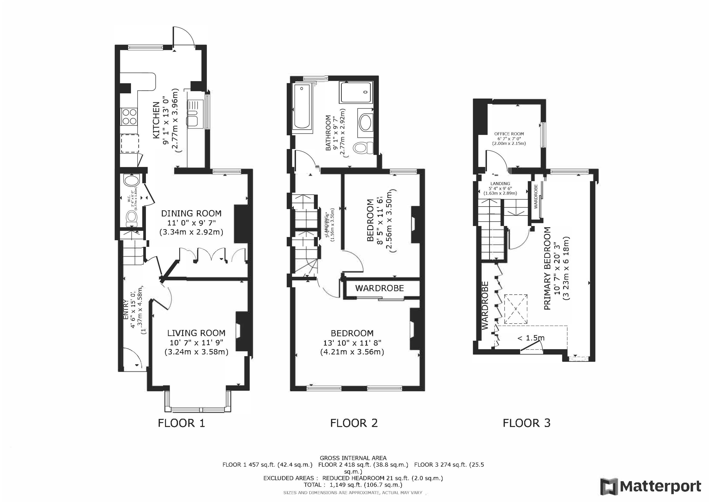 3 bed house for sale in Ravenswood Road - Property Floorplan