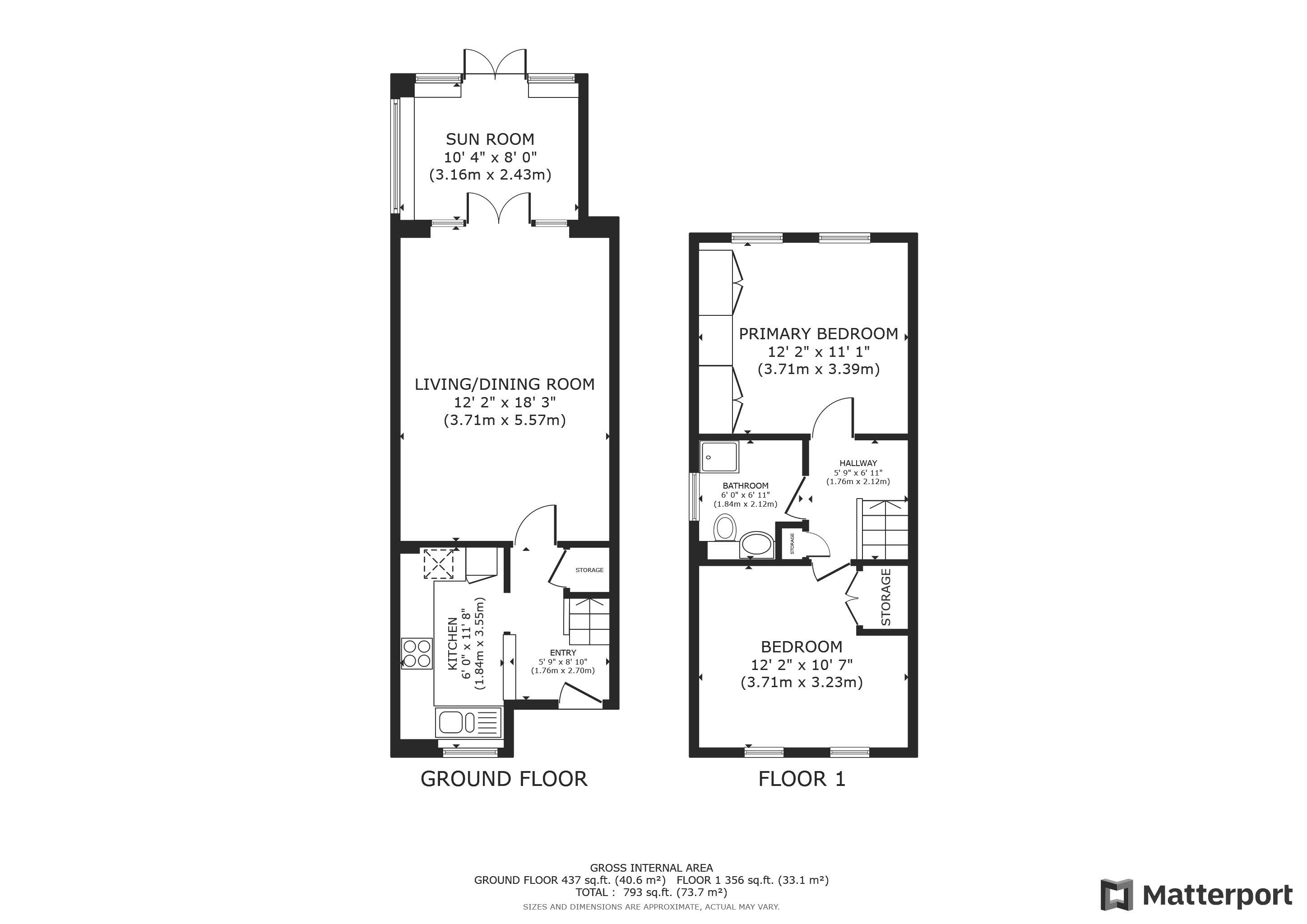 2 bed house for sale in St. Lukes Close - Property Floorplan