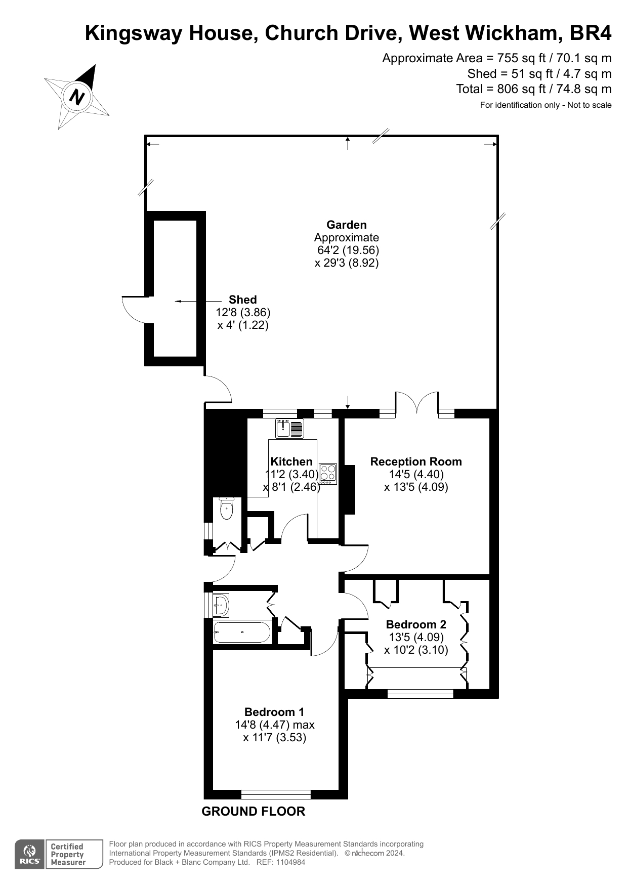 2 bed maisonette for sale in Church Drive - Property Floorplan