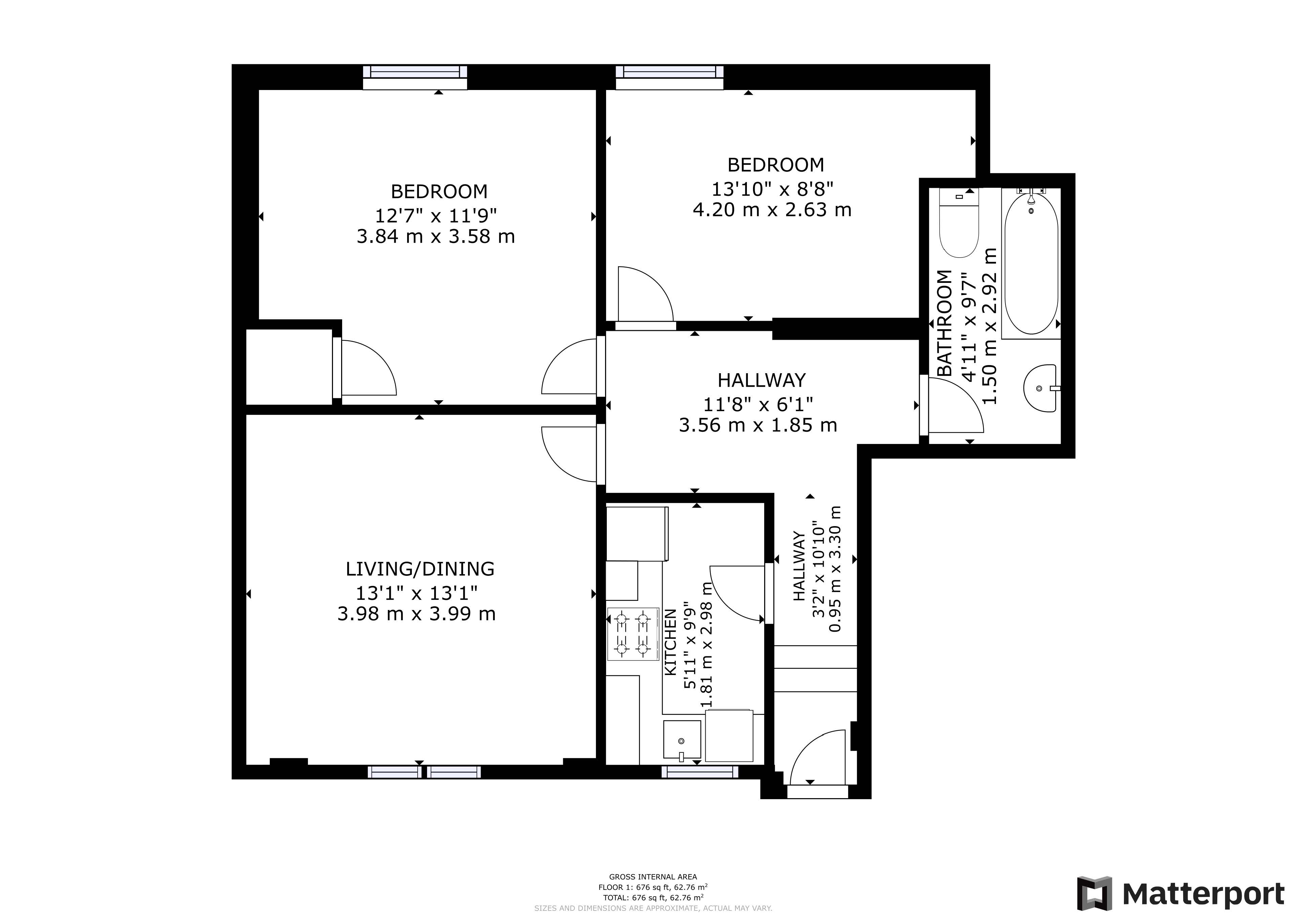 2 bed apartment to rent in Croydon Road, Beckenham - Property Floorplan