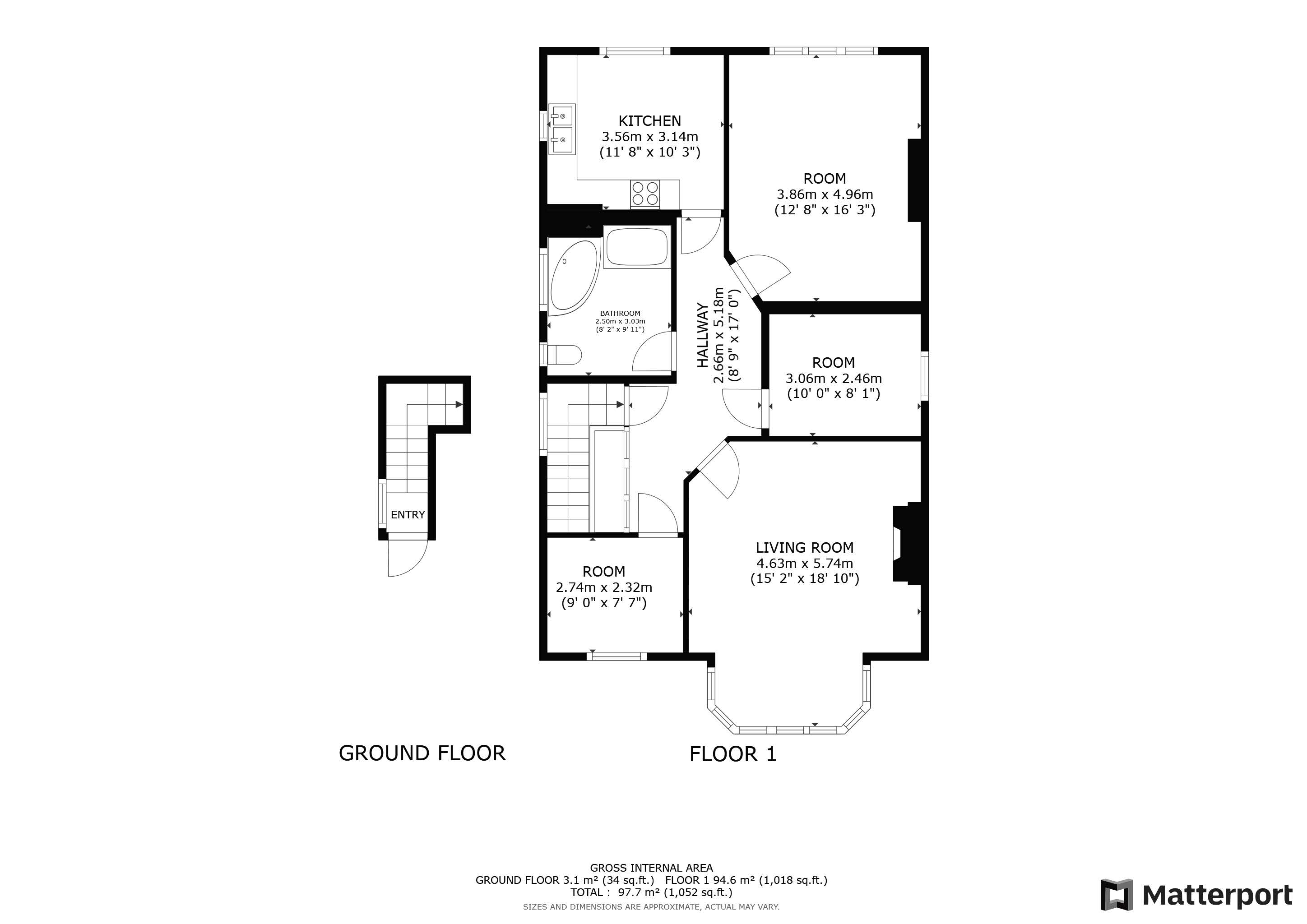 3 bed maisonette to rent in Northampton Road - Property Floorplan