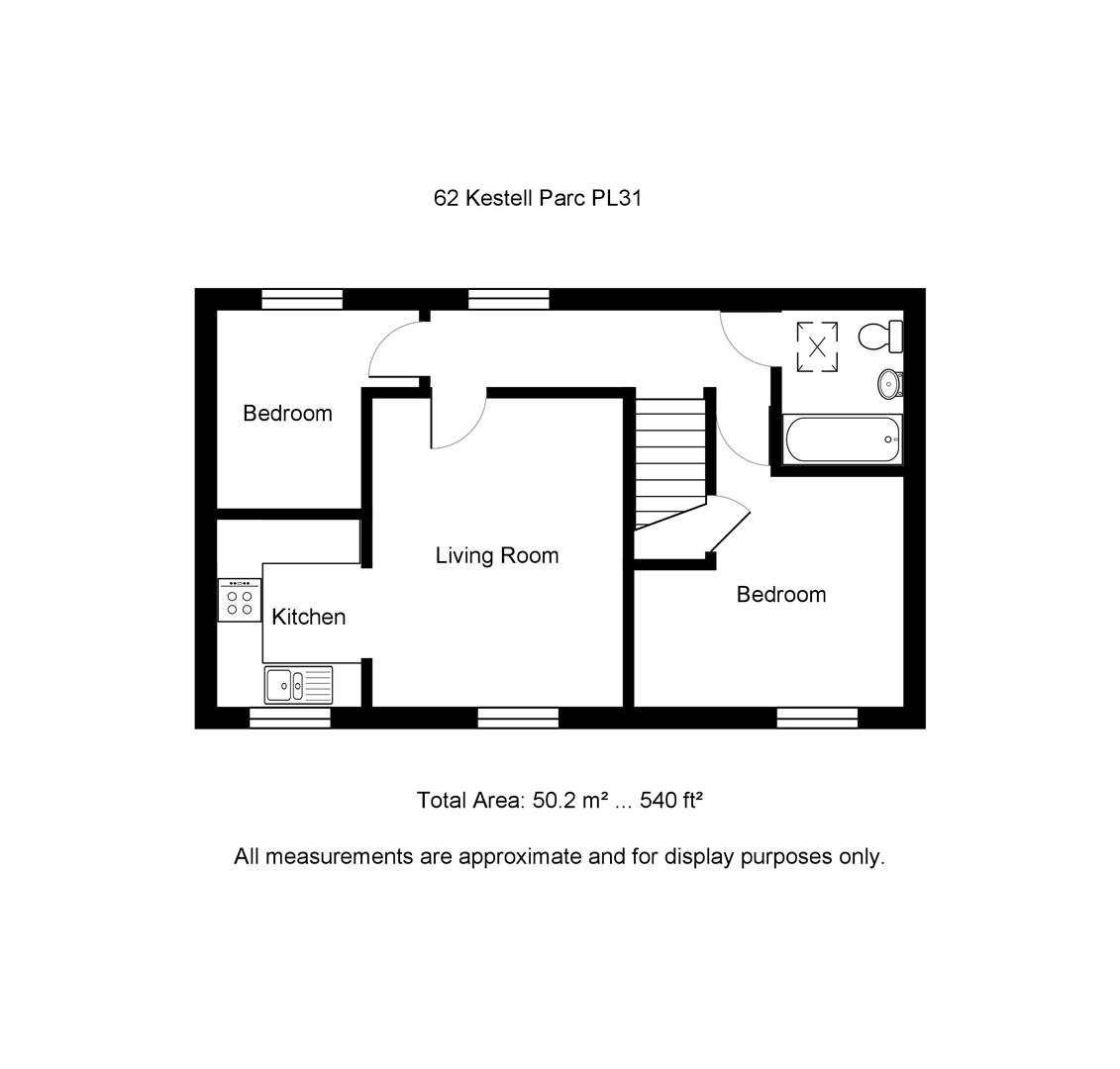 2 bed apartment to rent in Kestell Parc, Bodmin - Property floorplan
