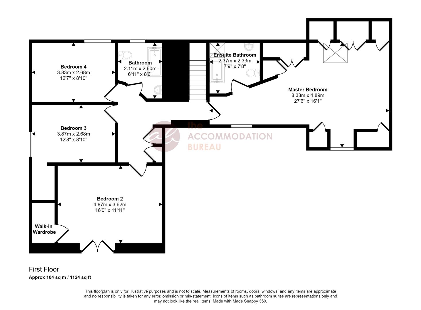 4 bed detached house to rent, Grampound - Property floorplan