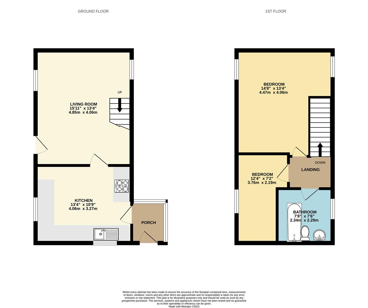 2 bed cottage for sale in Hill Top, Rotherham - Property Floorplan