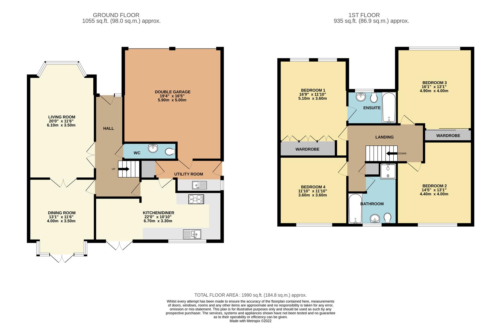 4 bed detached house for sale in Green Bank Drive, Rotherham - Property Floorplan