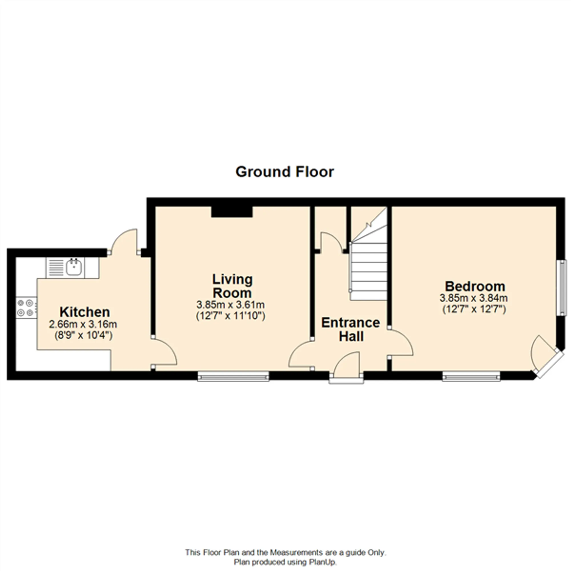 1 bed house to rent in Milligan Road, Leicester - Property floorplan