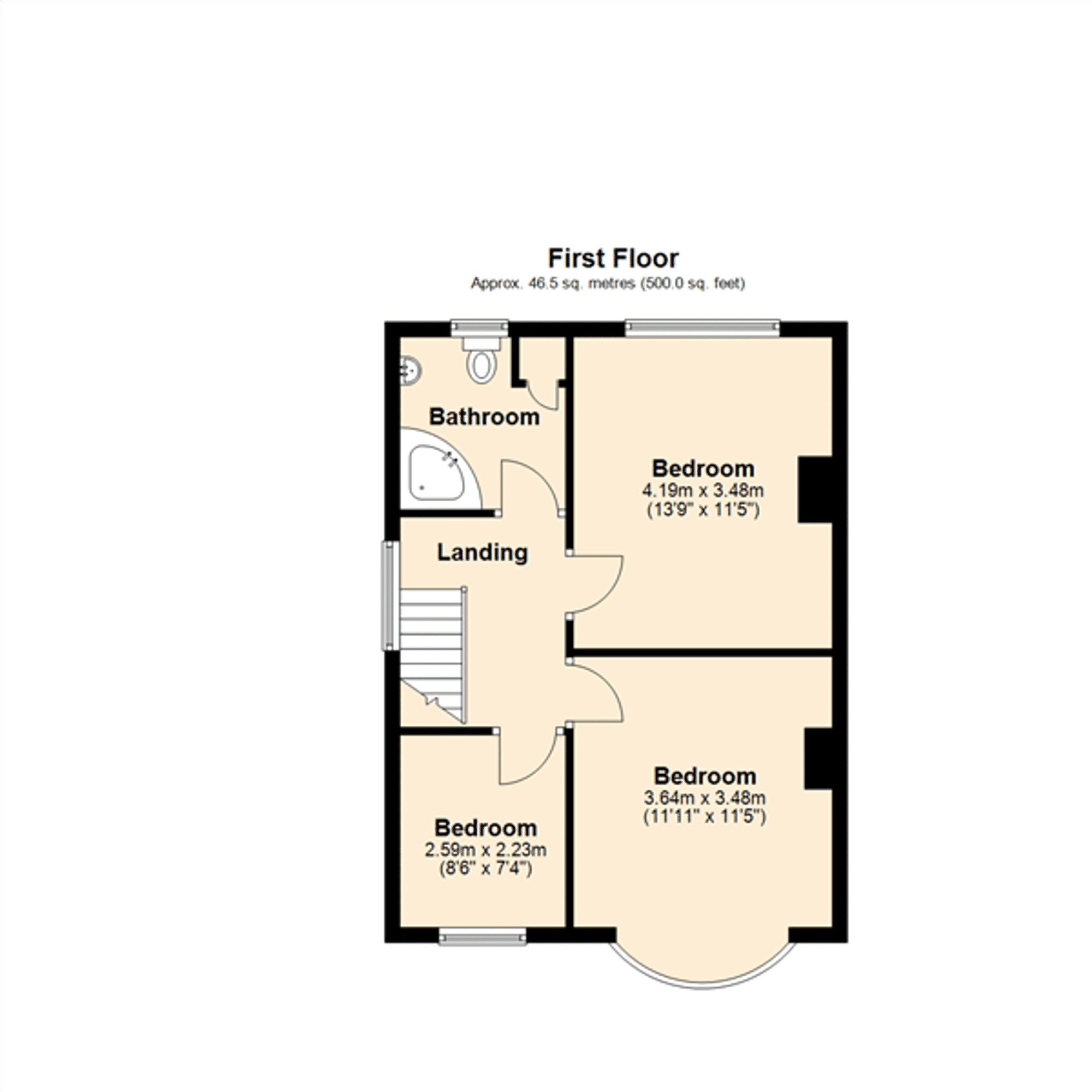 3 bed house to rent in Blankley Drive, Leicester - Property floorplan