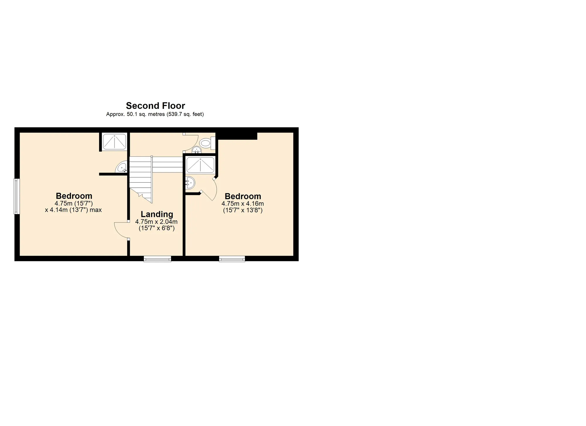 5 bed semi-detached house for sale in Cross Road, Leicester - Property floorplan