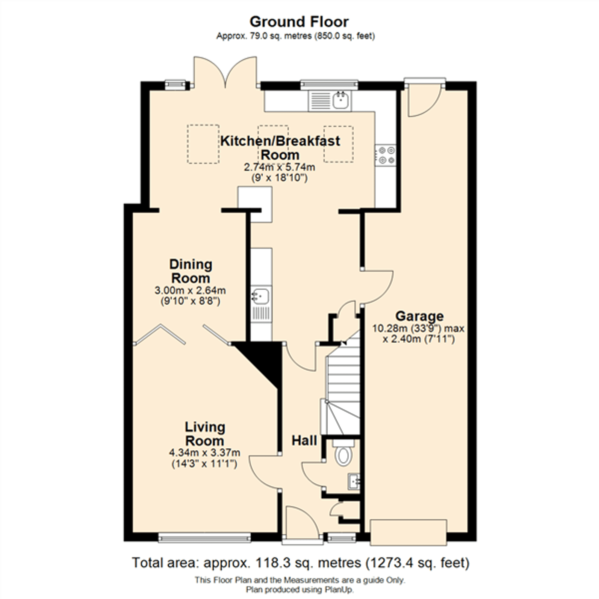 3 bed house for sale in Coombe Rise, Leicester - Property floorplan