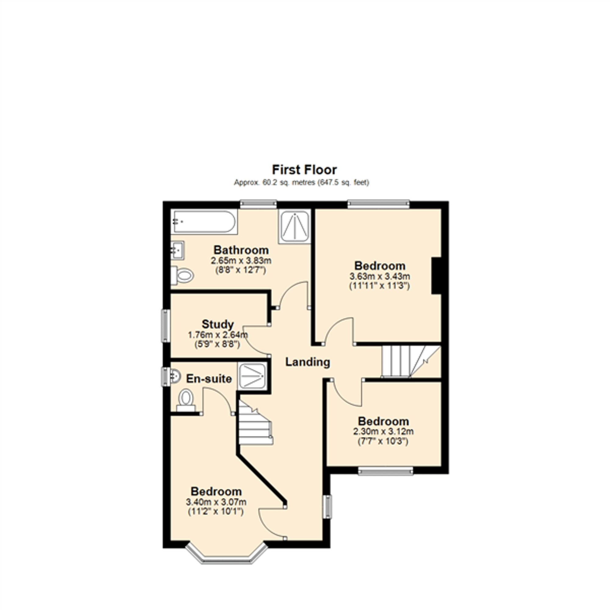 6 bed house for sale in Guilford Road, Leicester - Property floorplan