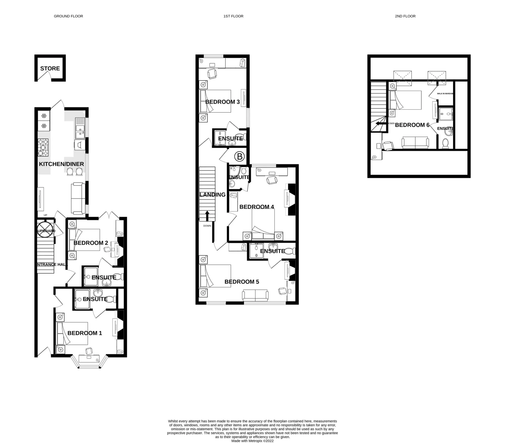6 bed mid-terraced house to rent in Stretton Road, Leicester - Property floorplan