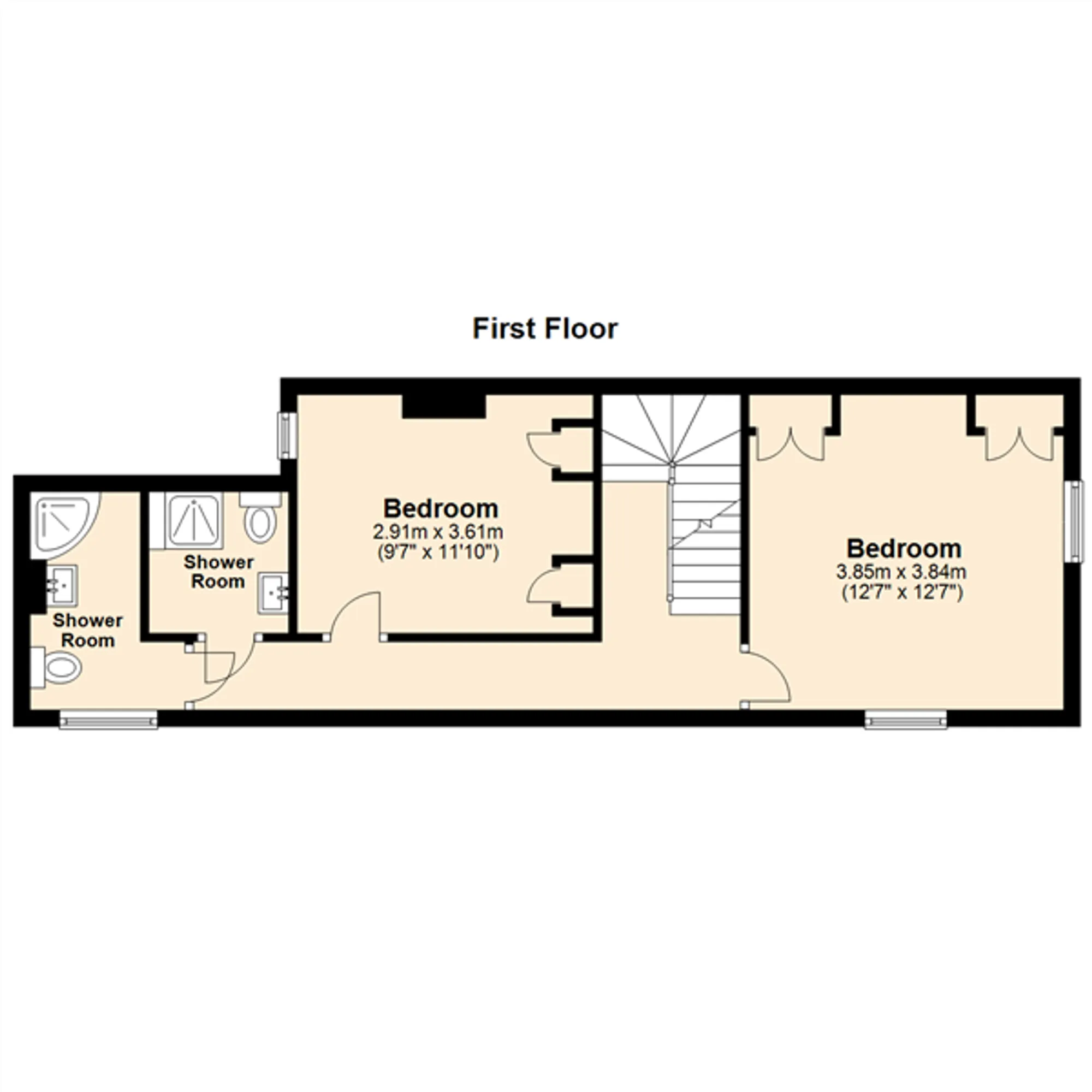 1 bed house to rent in Milligan Road, Leicester - Property floorplan