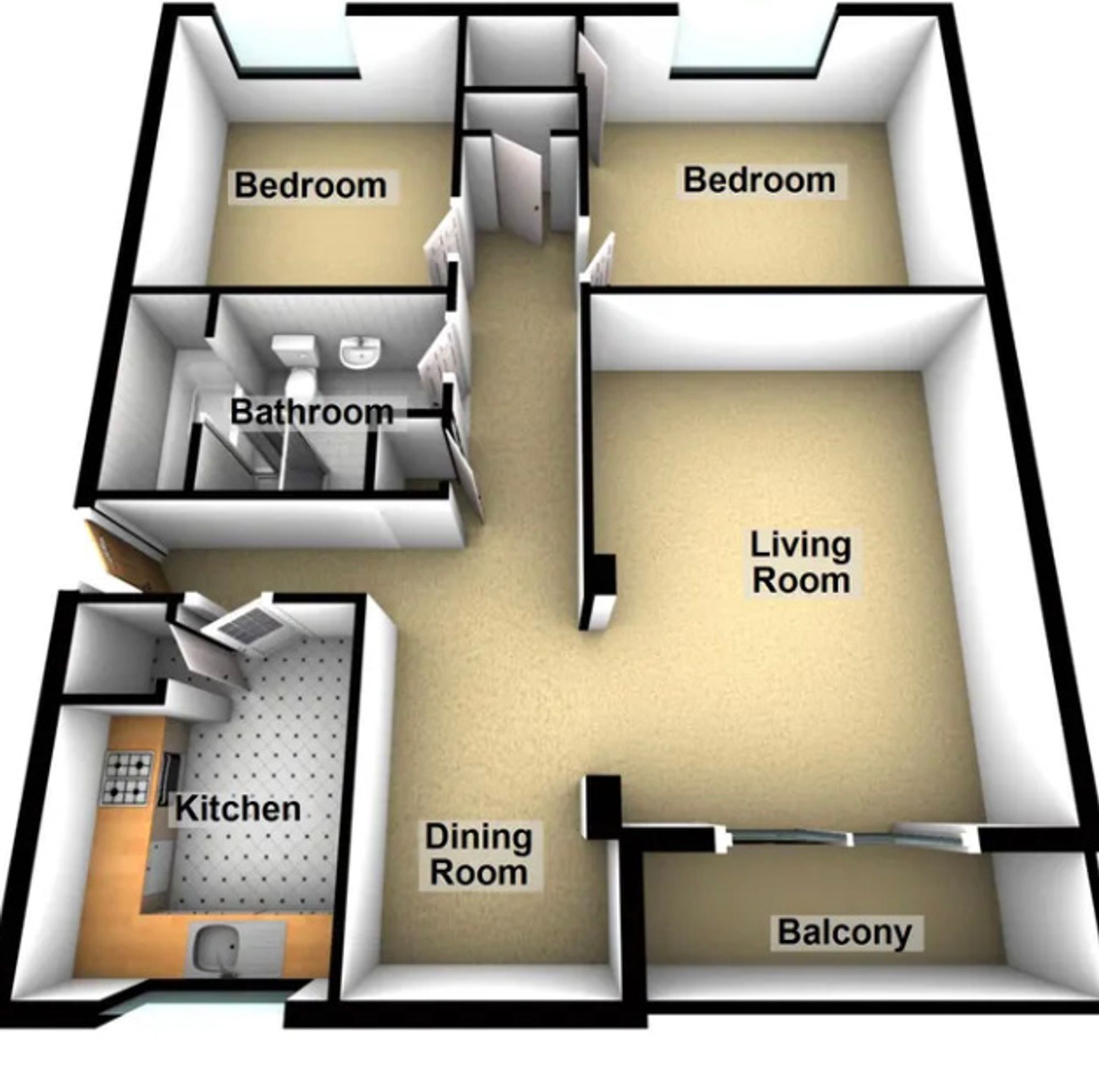 2 bed apartment to rent in Holmfield Road, Leicester - Property floorplan