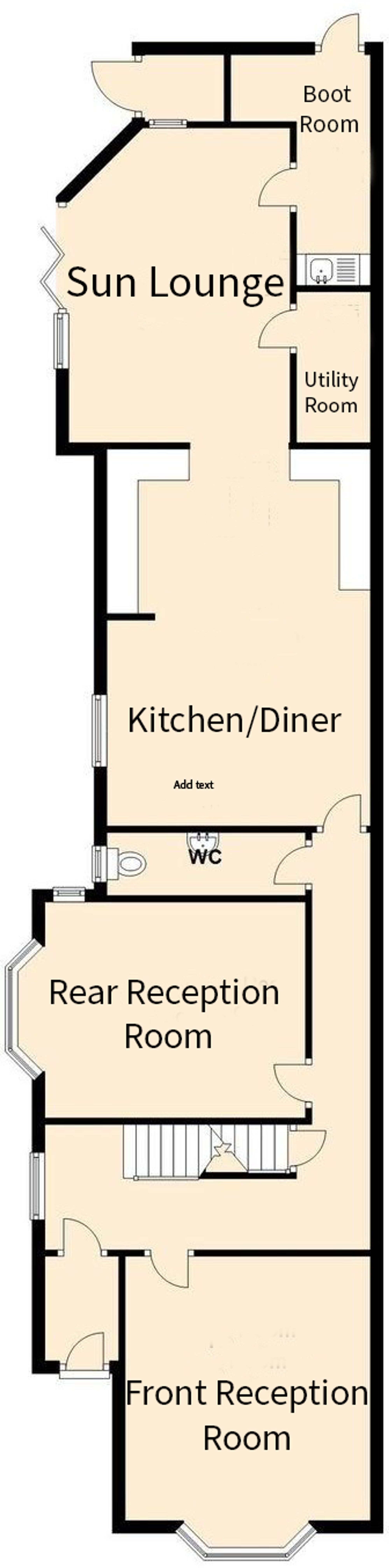 5 bed for sale in Springfield Road, Leicester - Property floorplan