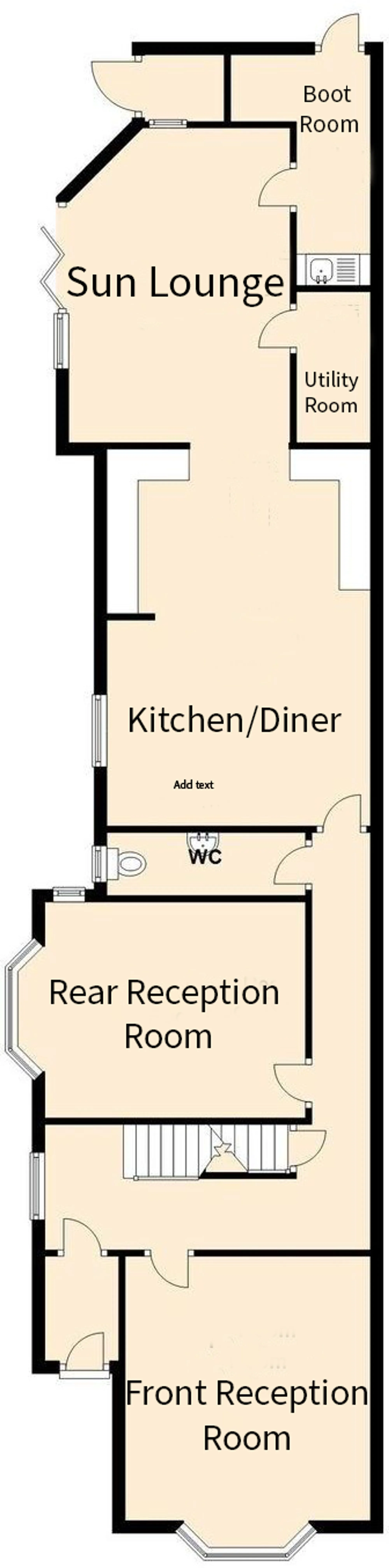 5 bed semi-detached villa for sale in Springfield Road, Leicester - Property floorplan