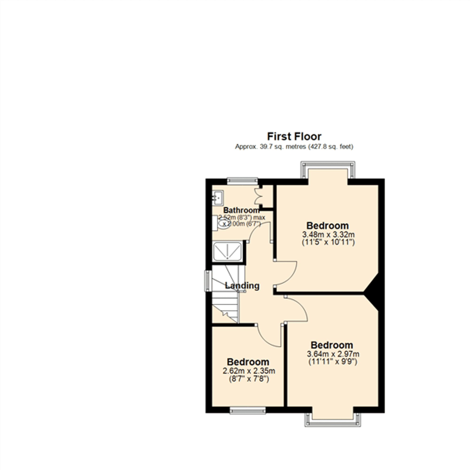 3 bed house for sale in Beresford Drive, Leicester - Property floorplan