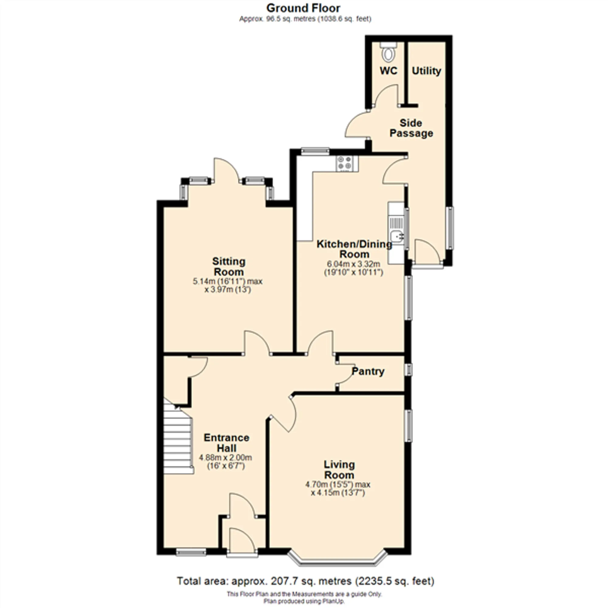 5 bed semi-detached house for sale in Holmfield Road, Leicester - Property floorplan