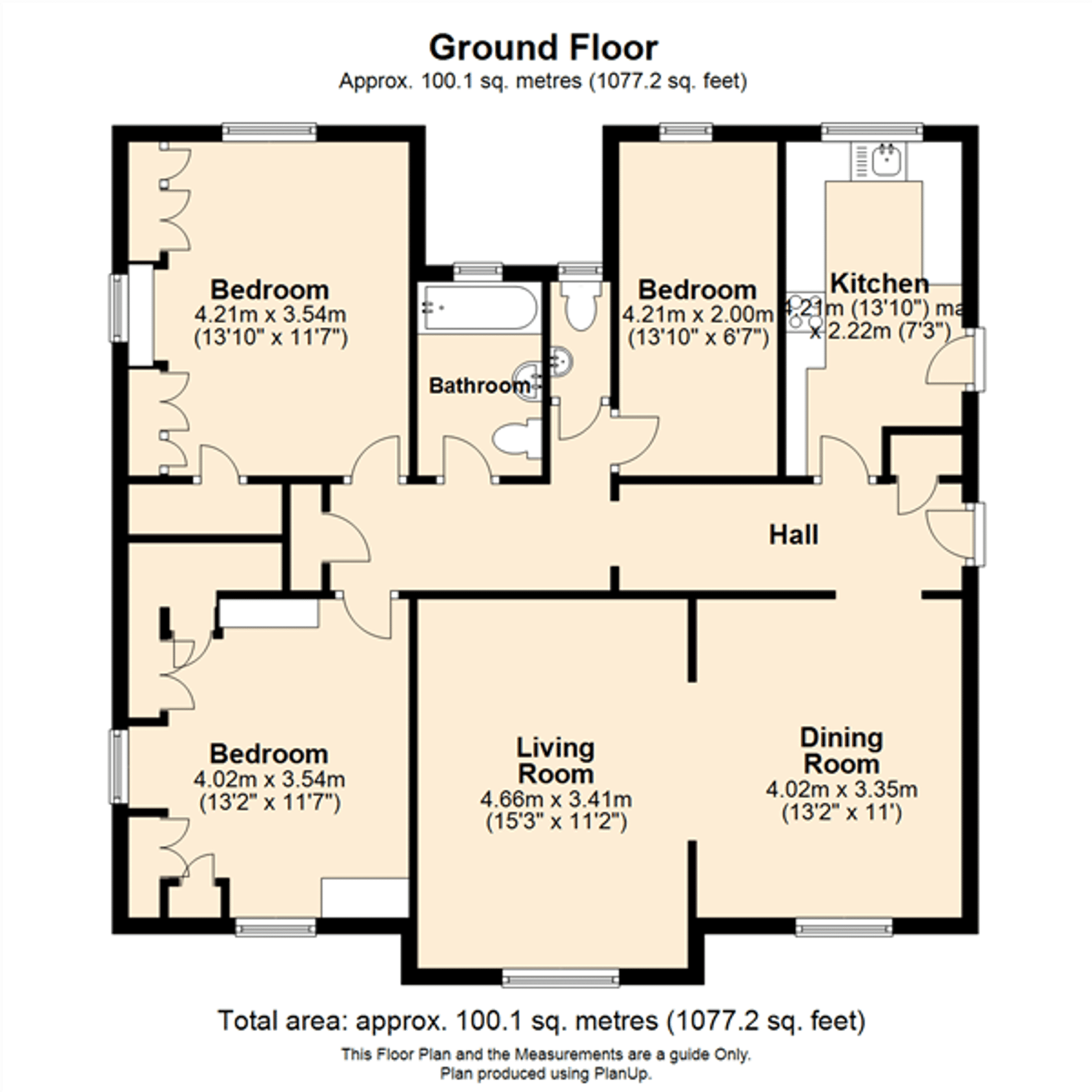 3 bed apartment for sale in Stoneygate Court, Leicester - Property floorplan