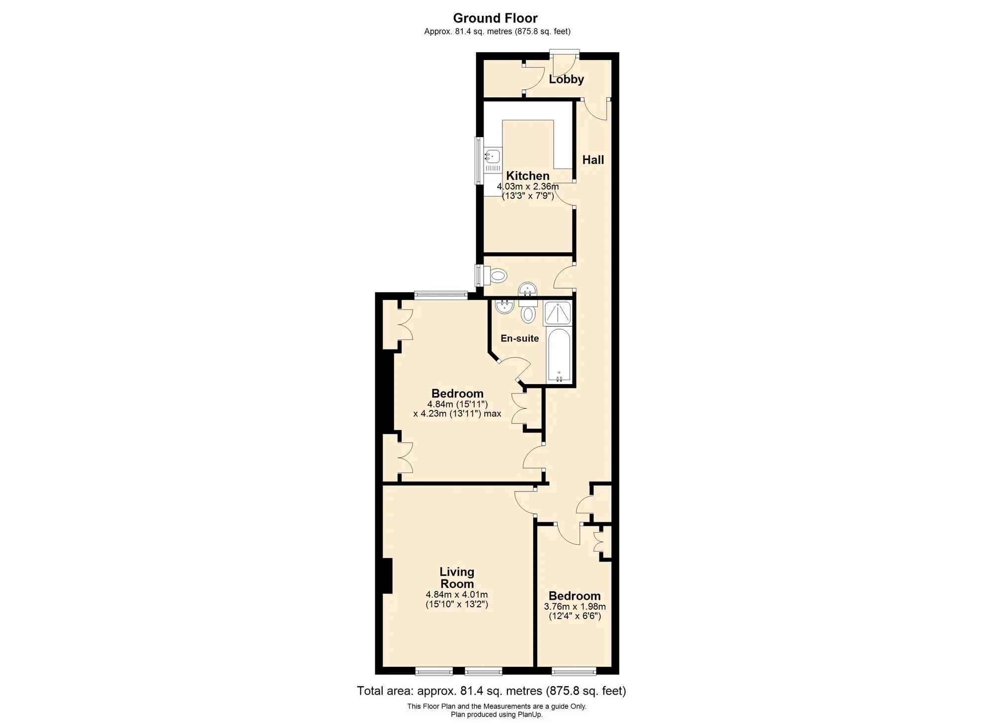 2 bed apartment to rent in Princess Road East, Leicester - Property floorplan