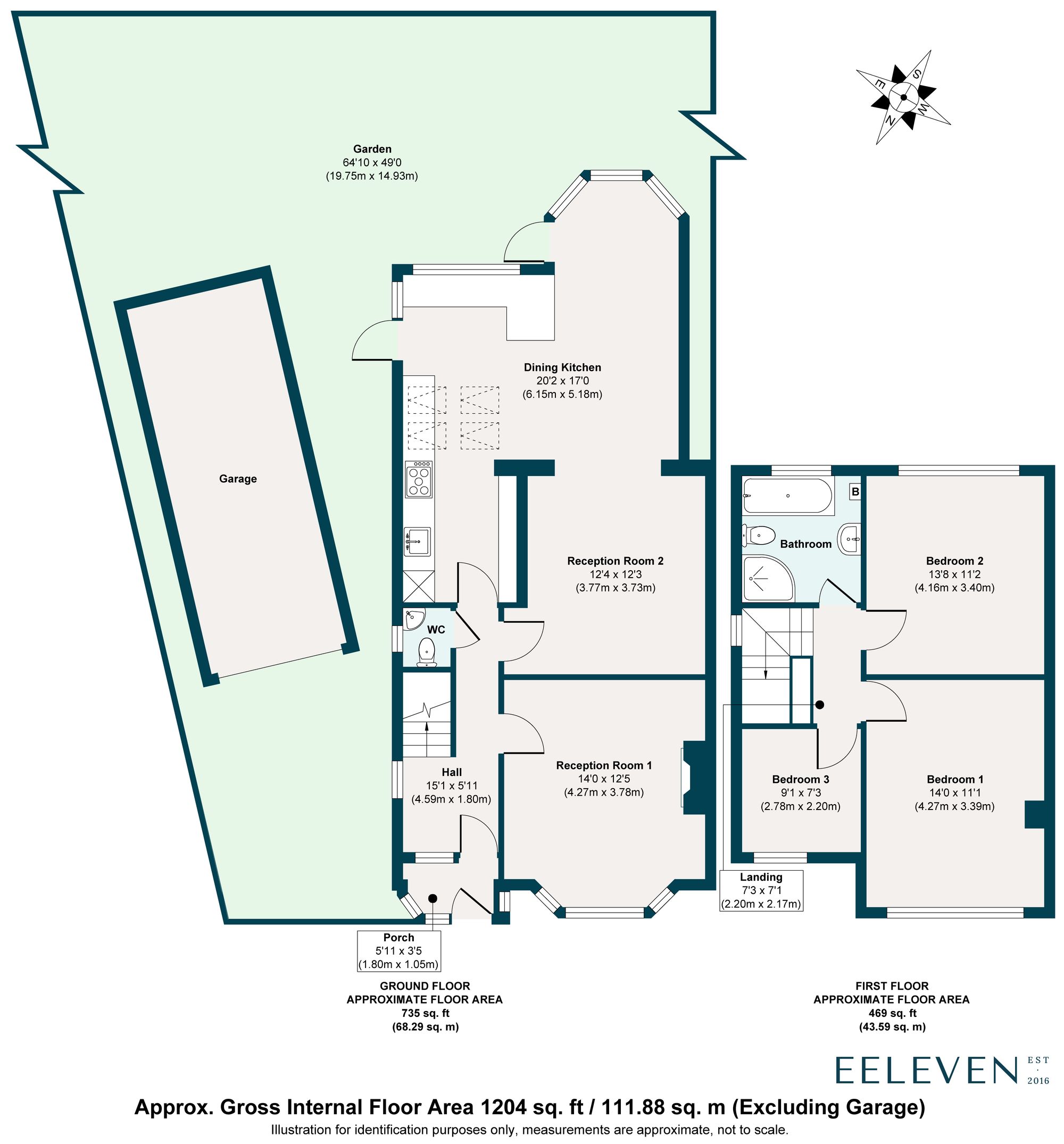 3 bed semi-detached house for sale in Spring Gardens, Woodford Green, IG8 - Property floorplan