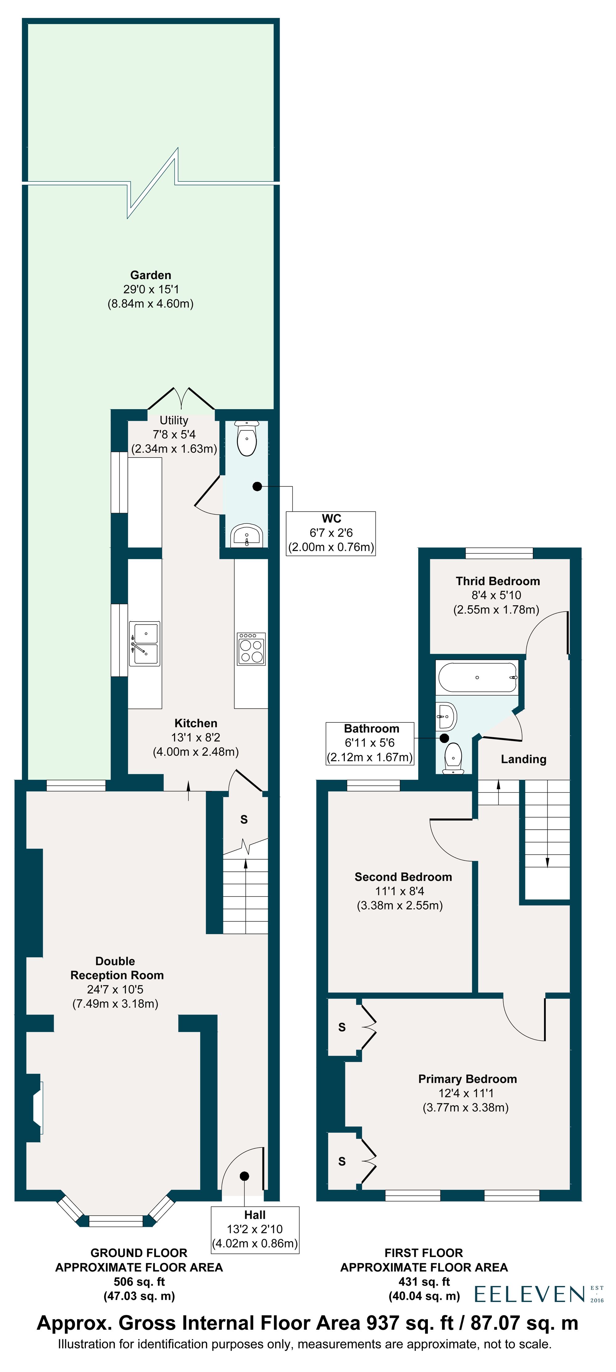 3 bed end of terrace house for sale in Matcham Road, Leytonstone, London, E11 - Property floorplan