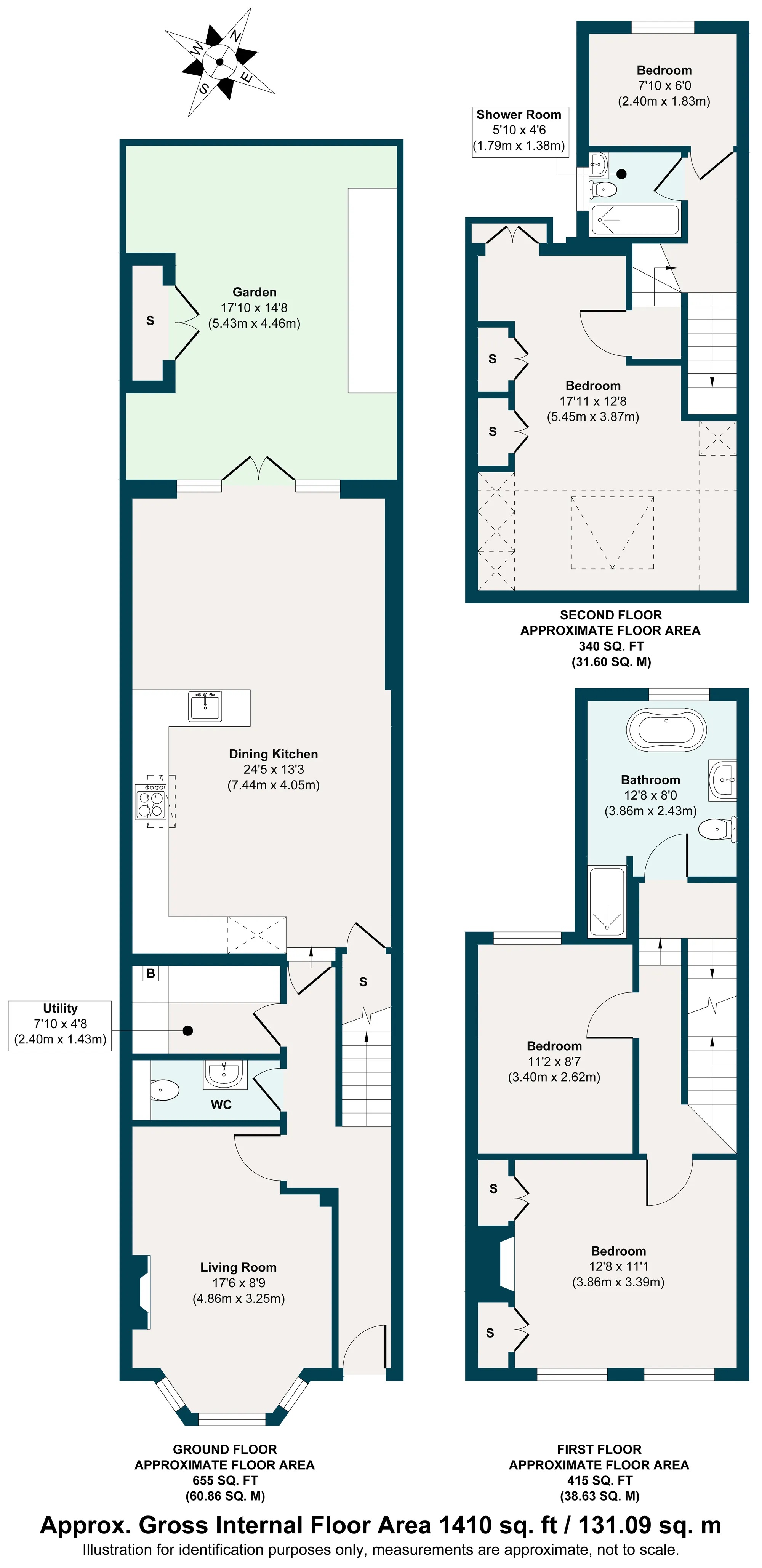 4 bed mid-terraced house for sale in Wragby Road, Leytonstone - Property Floorplan