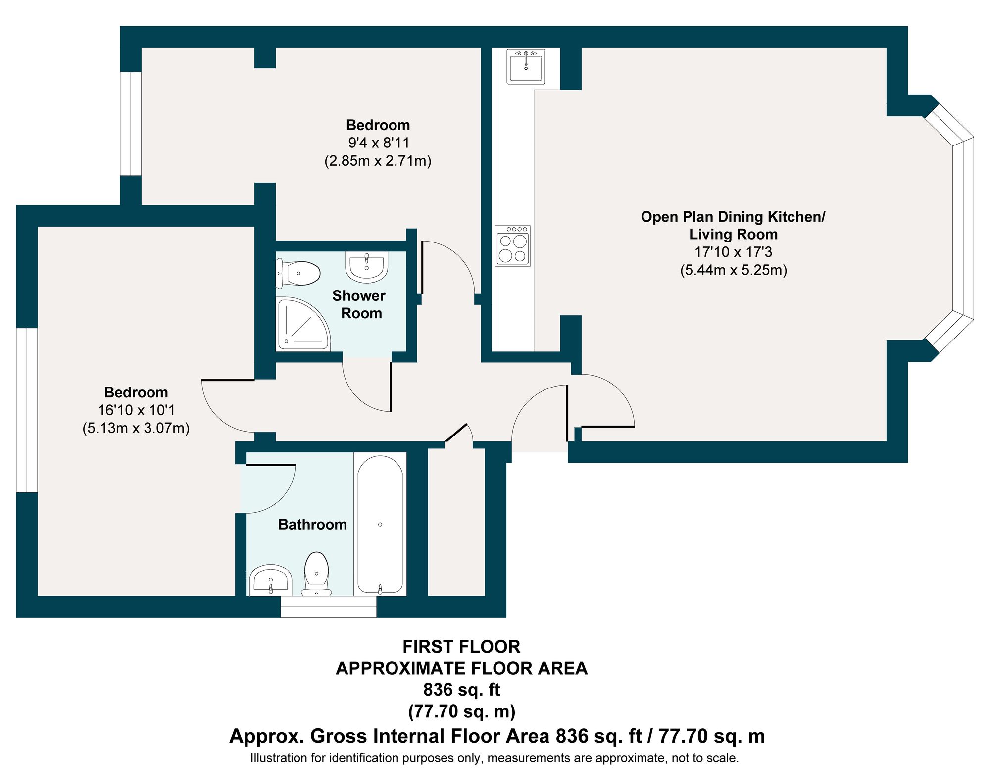 2 bed apartment for sale in Wallwood Road, Upper Leytonstone, E11 - Property floorplan