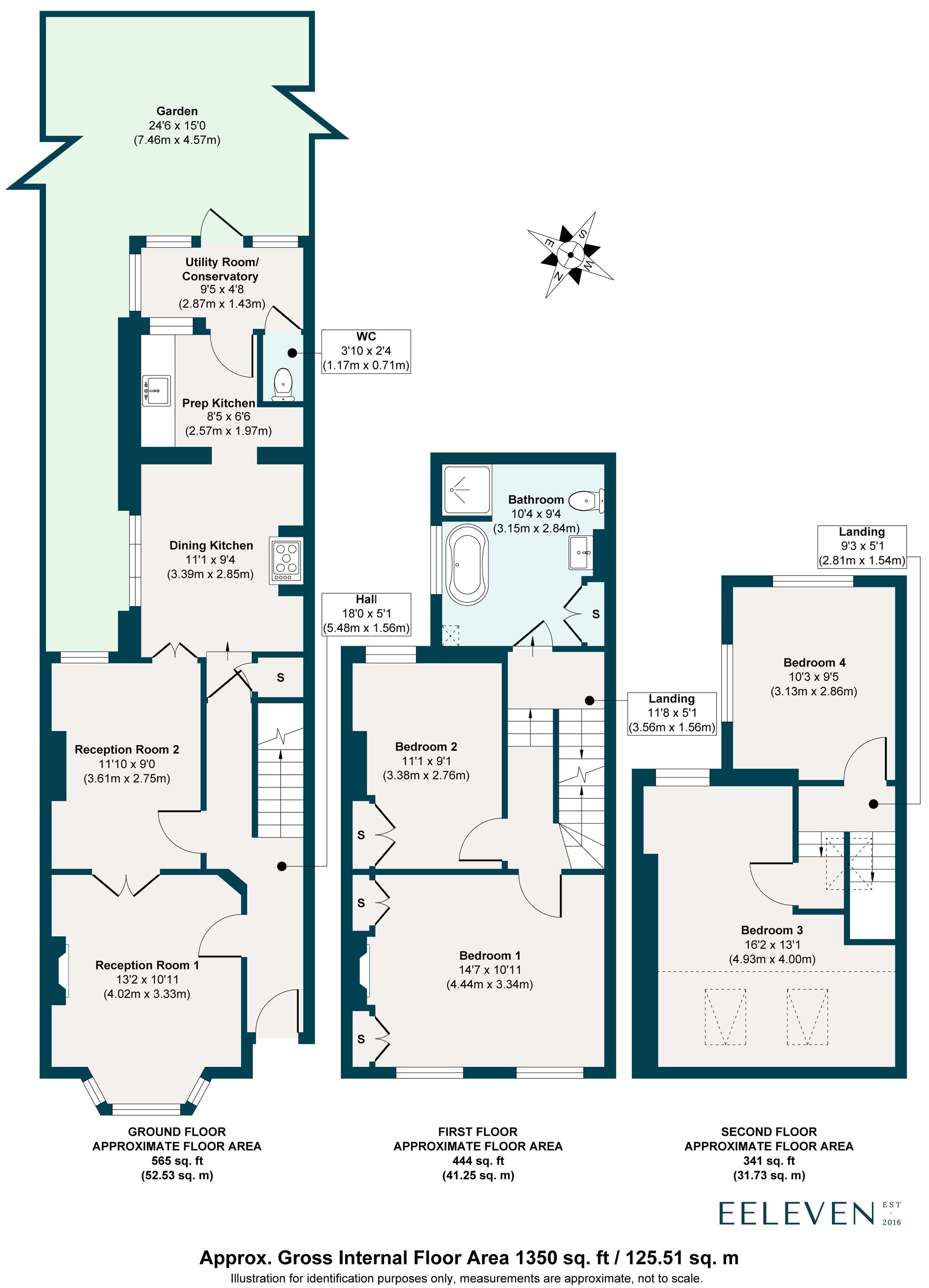 4 bed mid-terraced house for sale in Granleigh Road, Leytonstone, London, E11 - Property floorplan