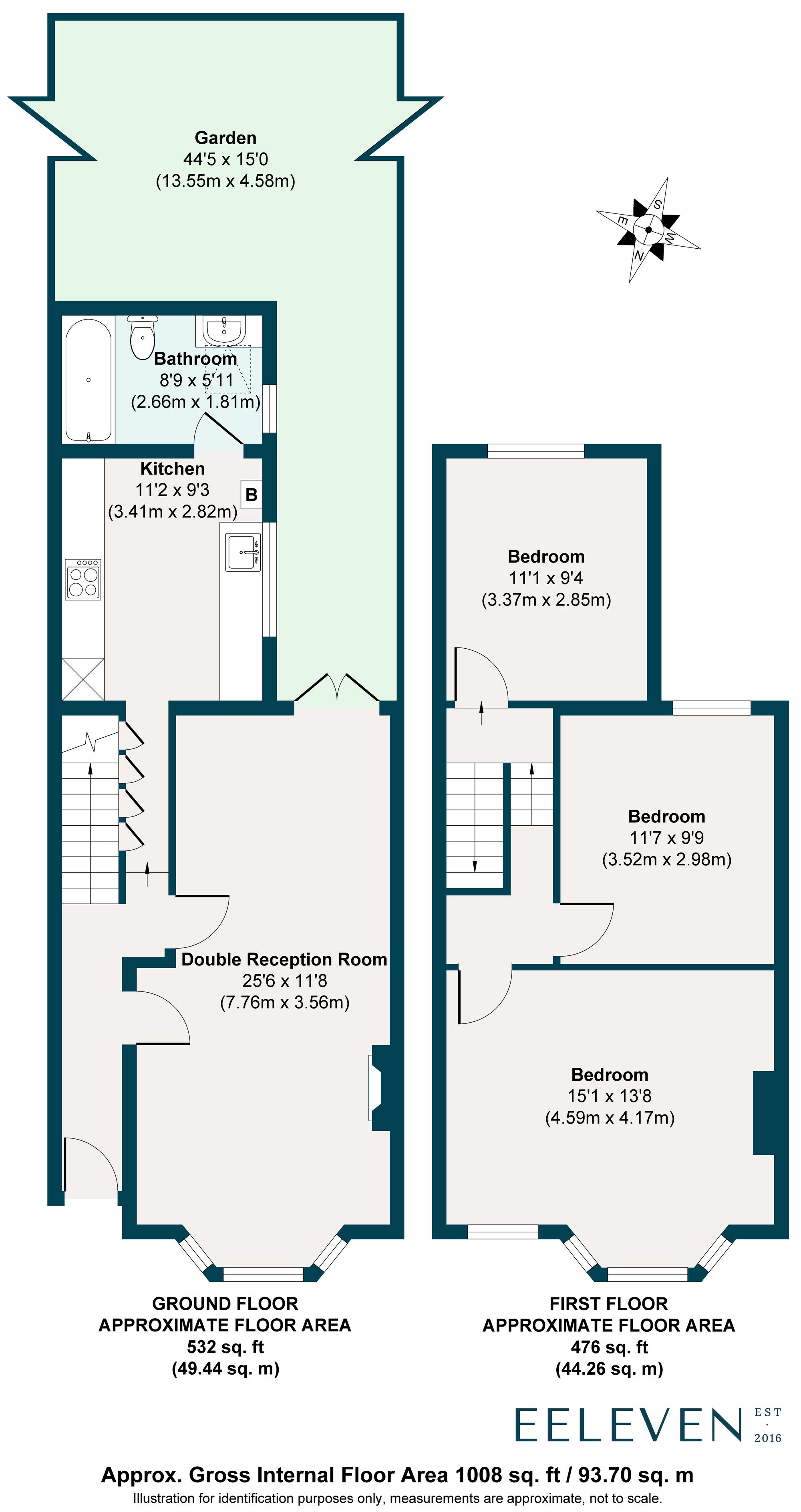 3 bed terraced house for sale in Melford Road, Leytonstone, London, E11 - Property floorplan