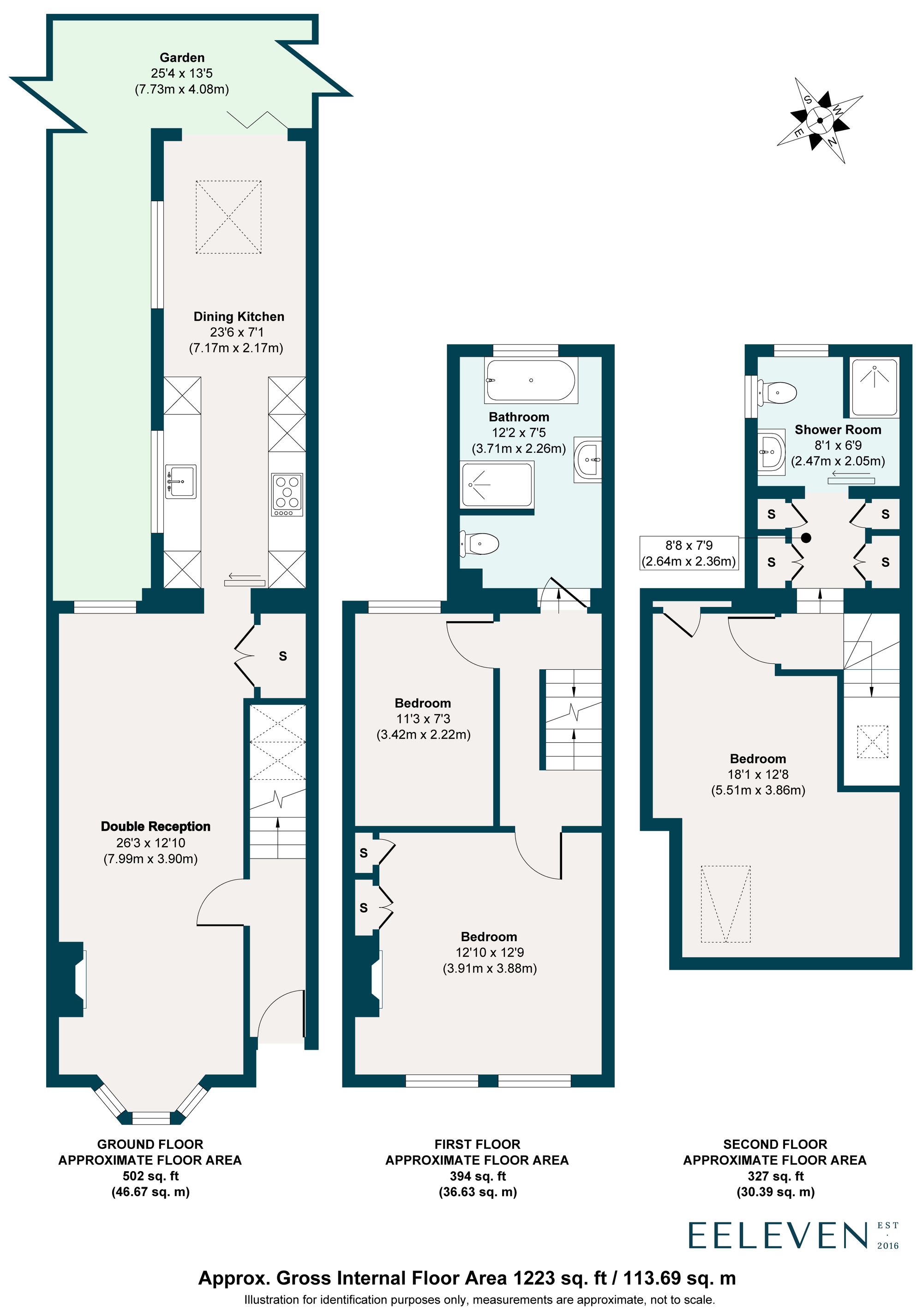 3 bed mid-terraced house for sale in Selby Road, Leytonstone, London, E11 - Property floorplan