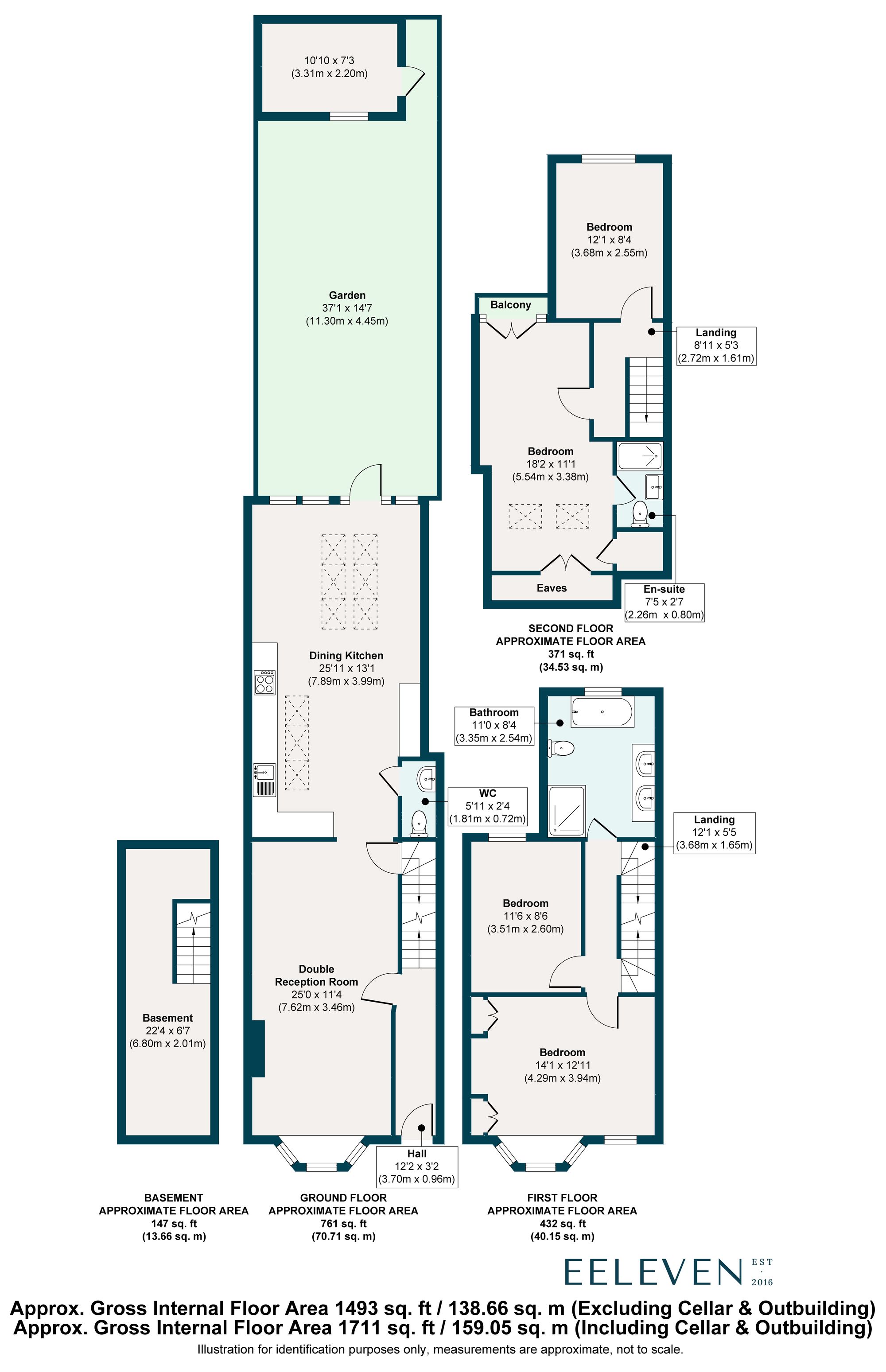 4 bed terraced house for sale in Sunnyside Road, Leyton, London, E10 - Property floorplan