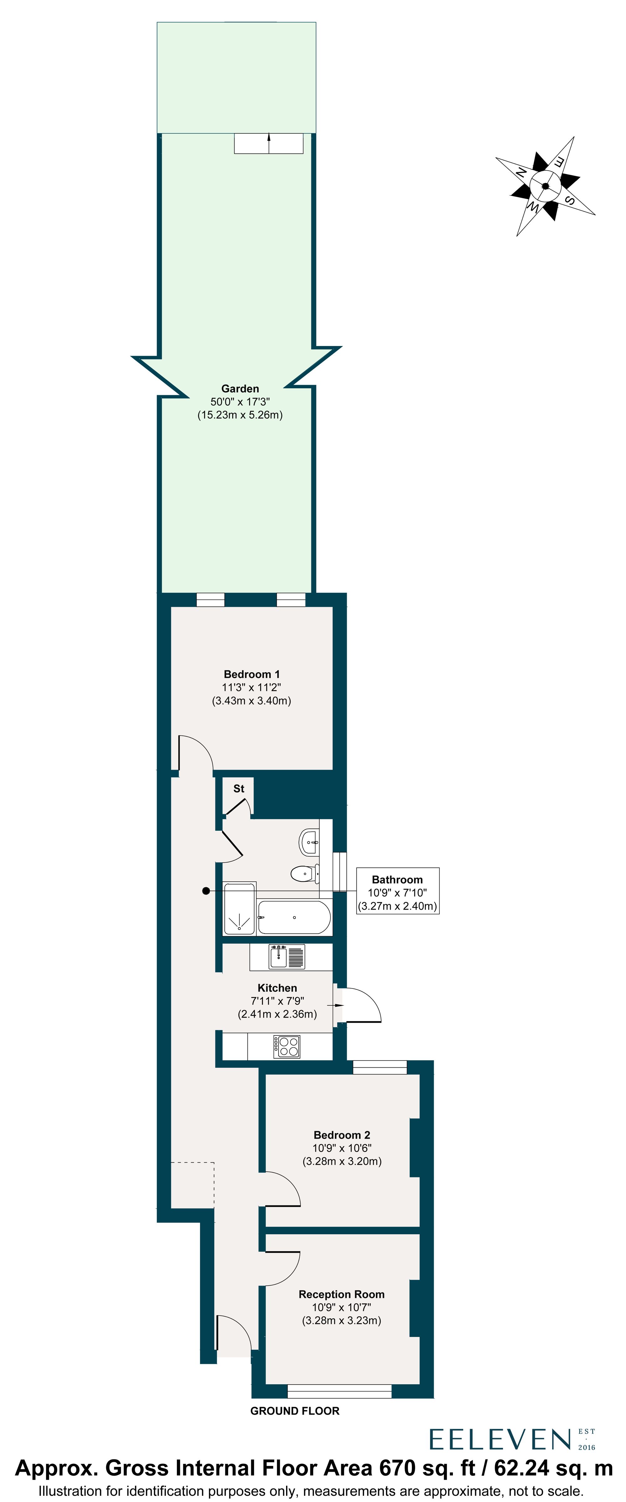 2 bed maisonette for sale in Fleeming Road, Walthamstow, London, E17 - Property floorplan