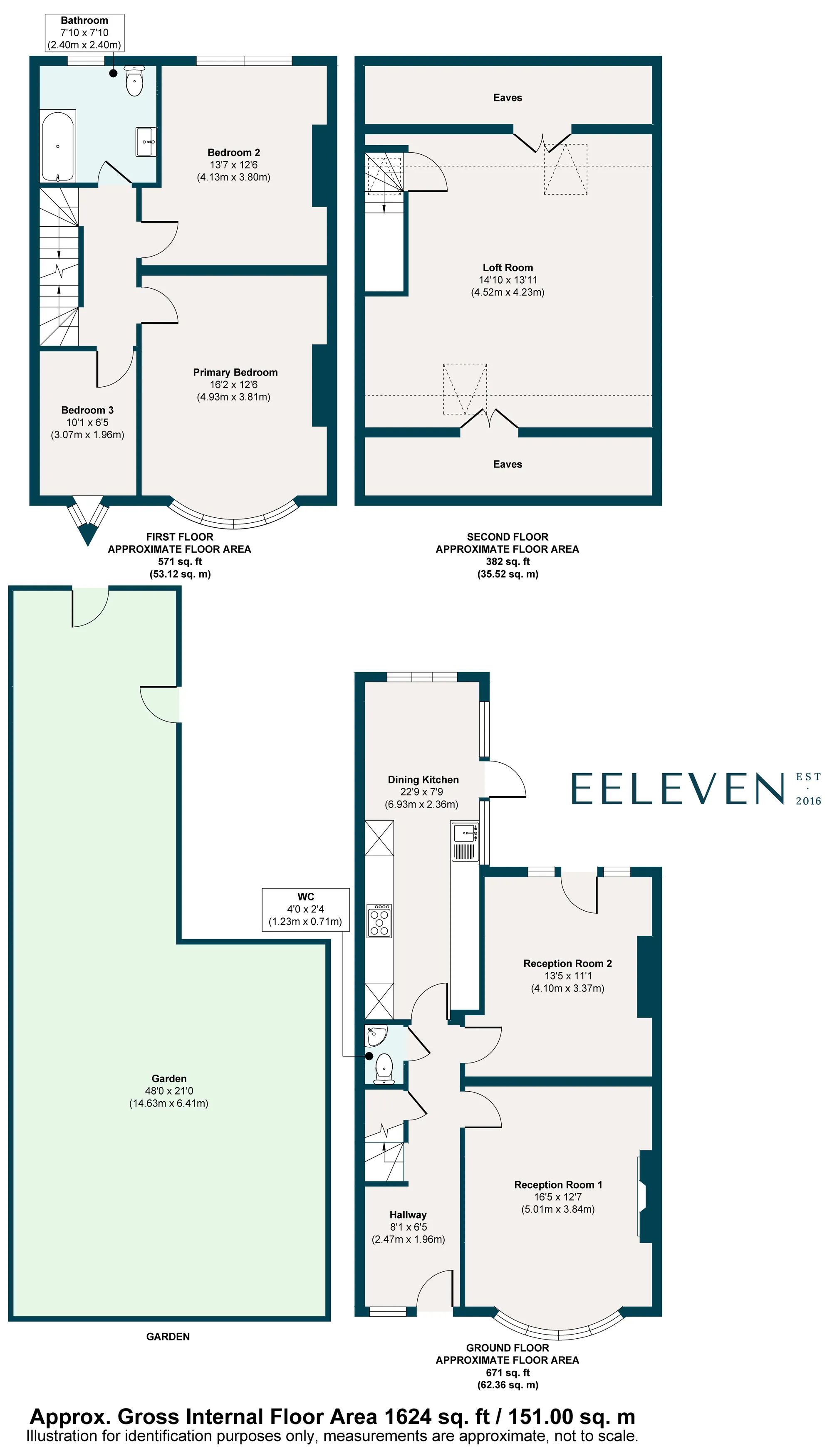 3 bed mid-terraced house for sale in Sandringham Road, Leyton - Property Floorplan