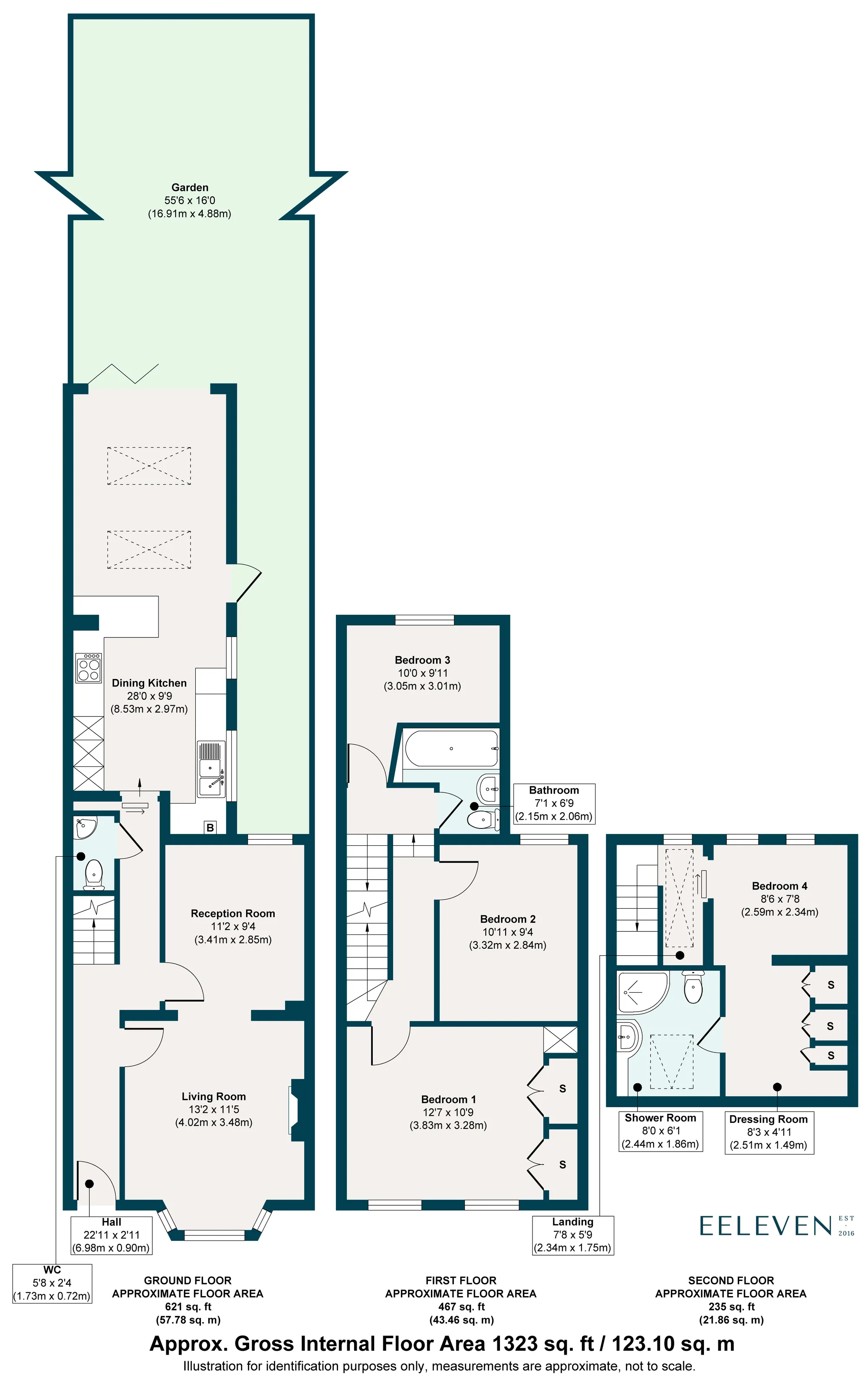 4 bed mid-terraced house for sale in Leslie Road, Leytonstone - Property Floorplan