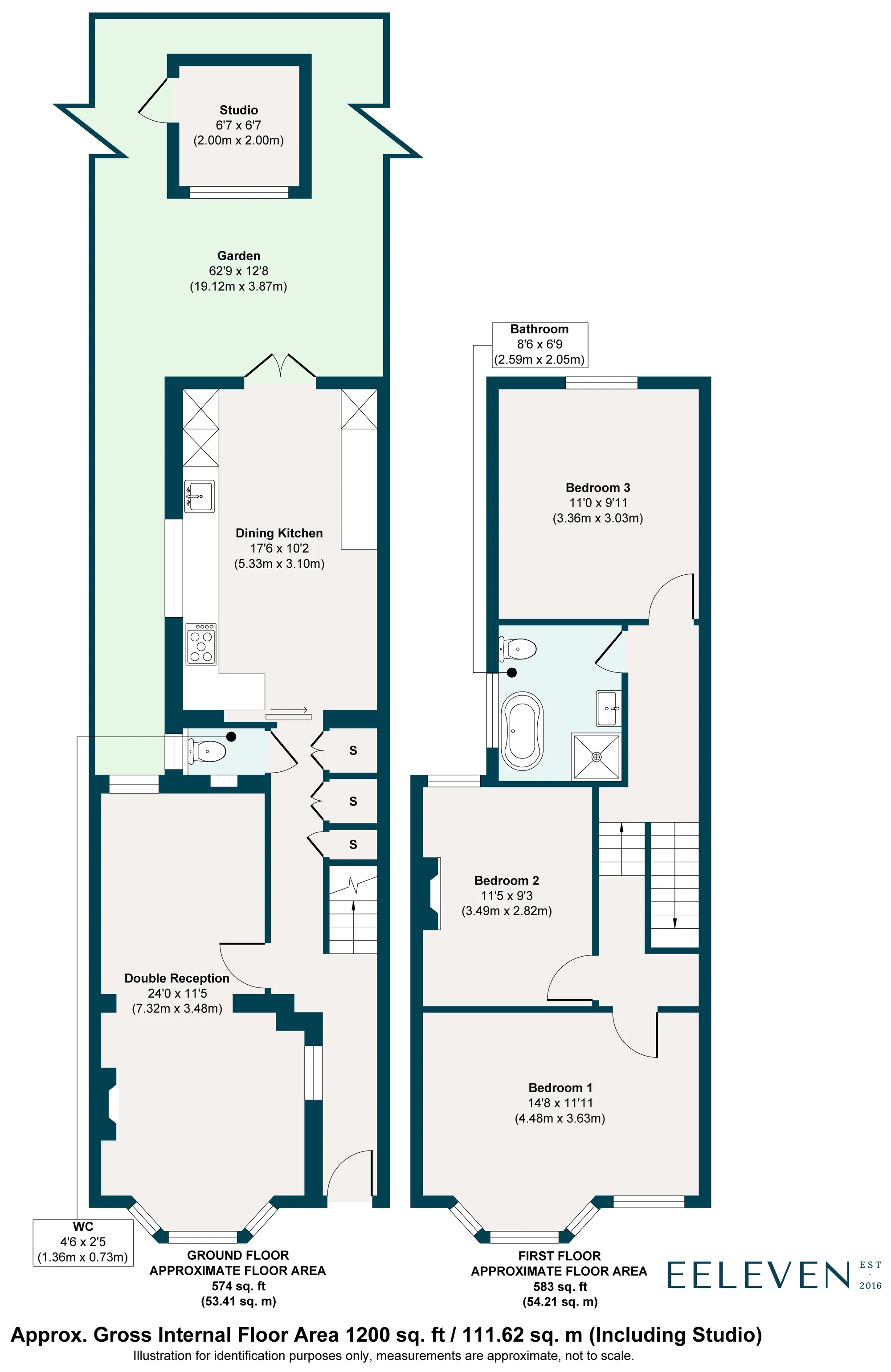 3 bed mid-terraced house for sale in Dawlish Road, Leyton - Property Floorplan
