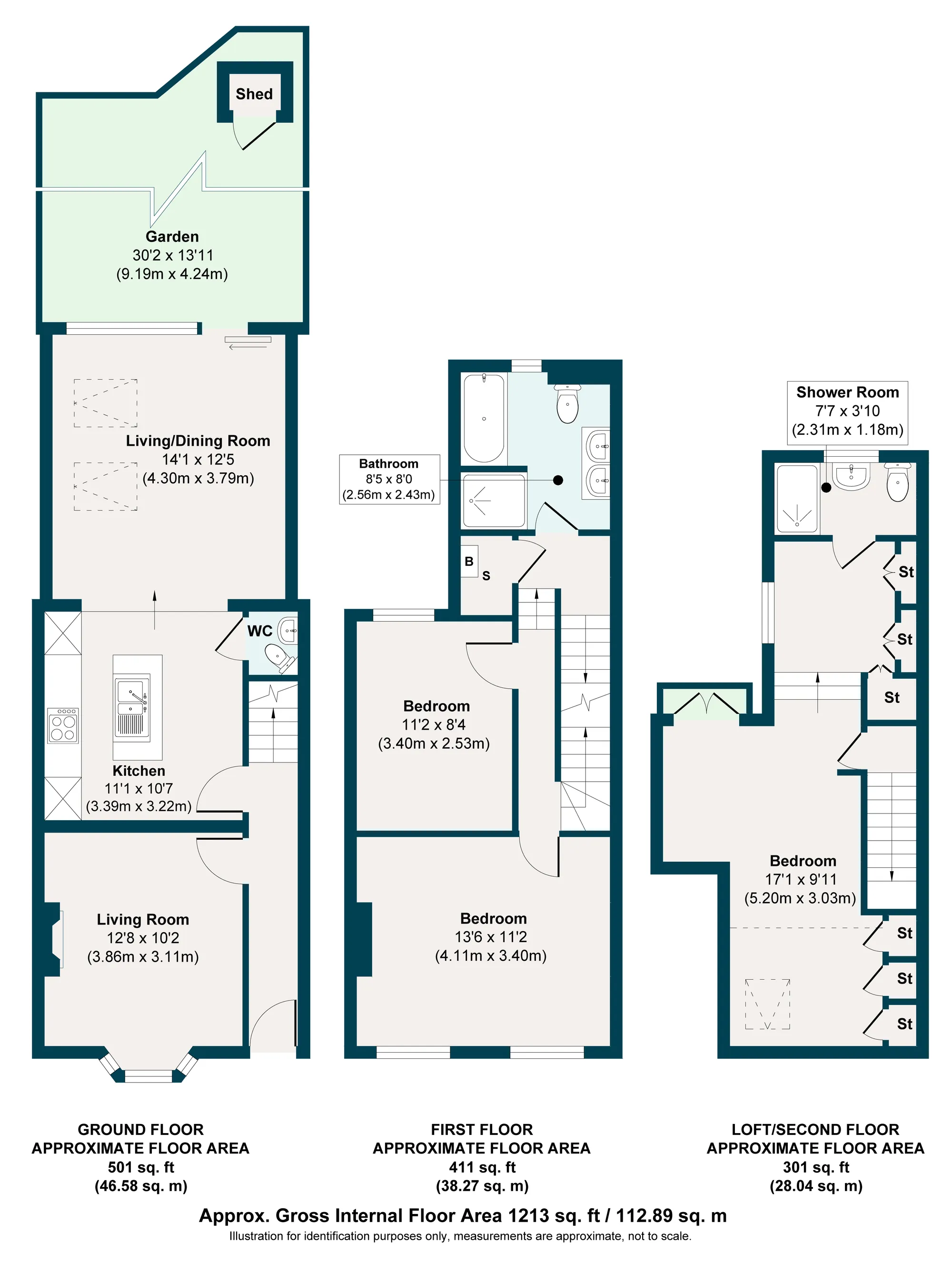 3 bed mid-terraced house for sale in Wragby Road, Leytonstone - Property Floorplan