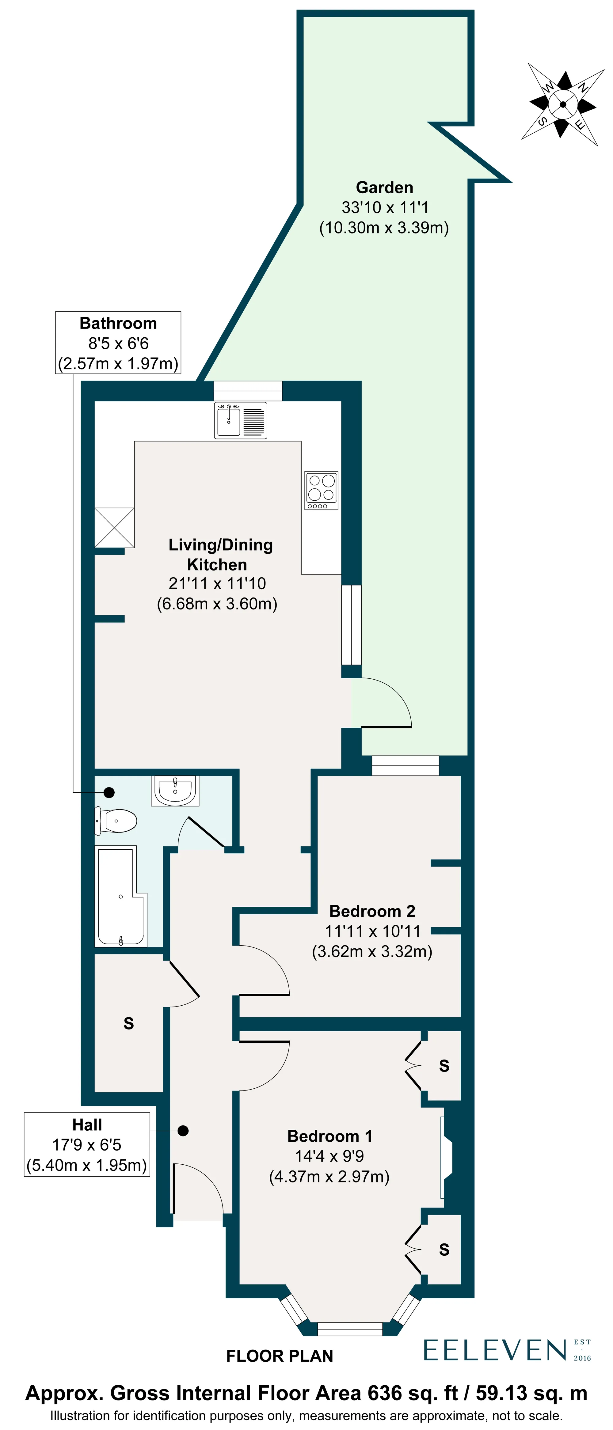 2 bed maisonette for sale in Albert Road, Leyton - Property Floorplan