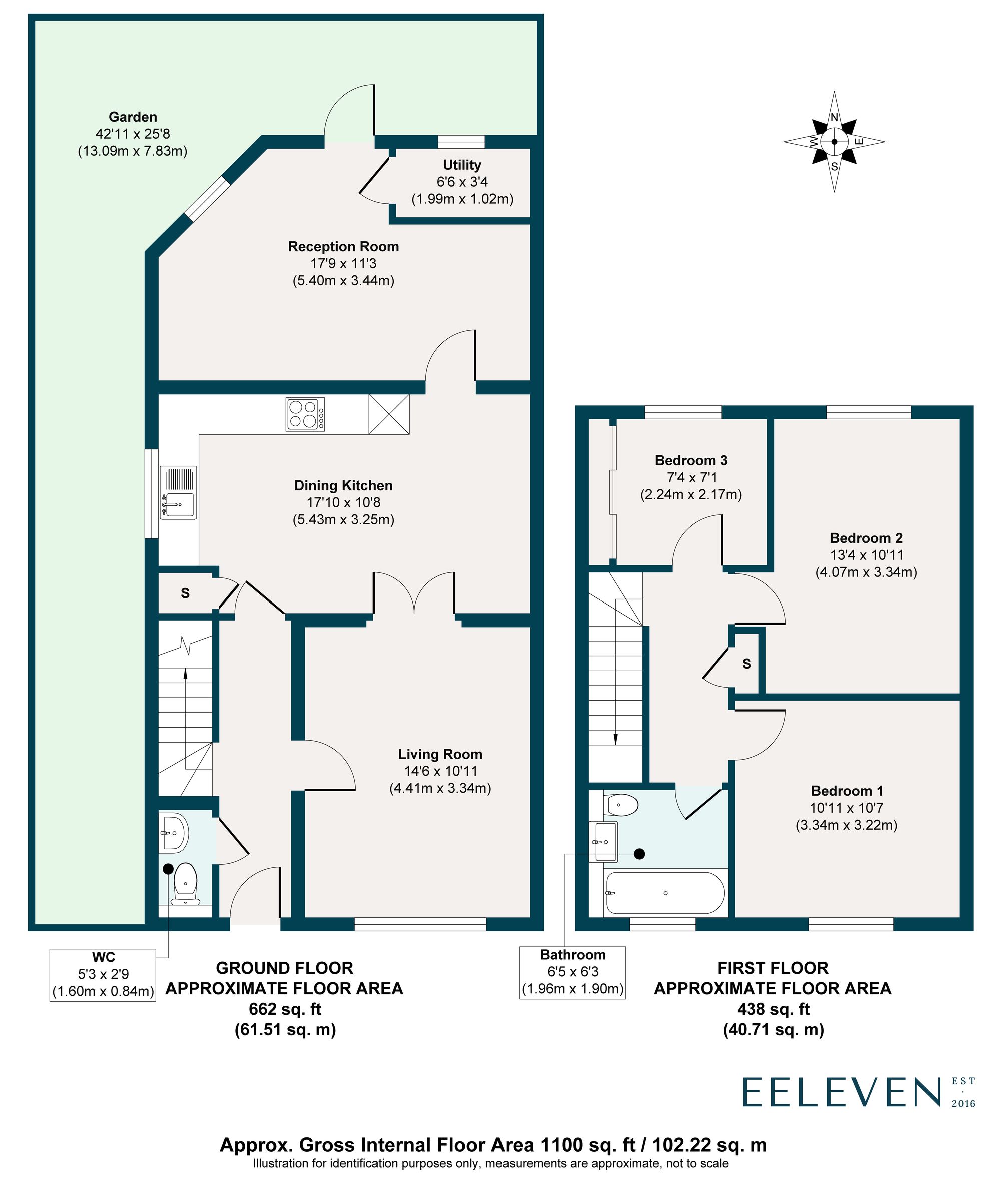 3 bed end of terrace house for sale in Old School Court, Drapers Road, Tottenham, London, N17 - Property floorplan