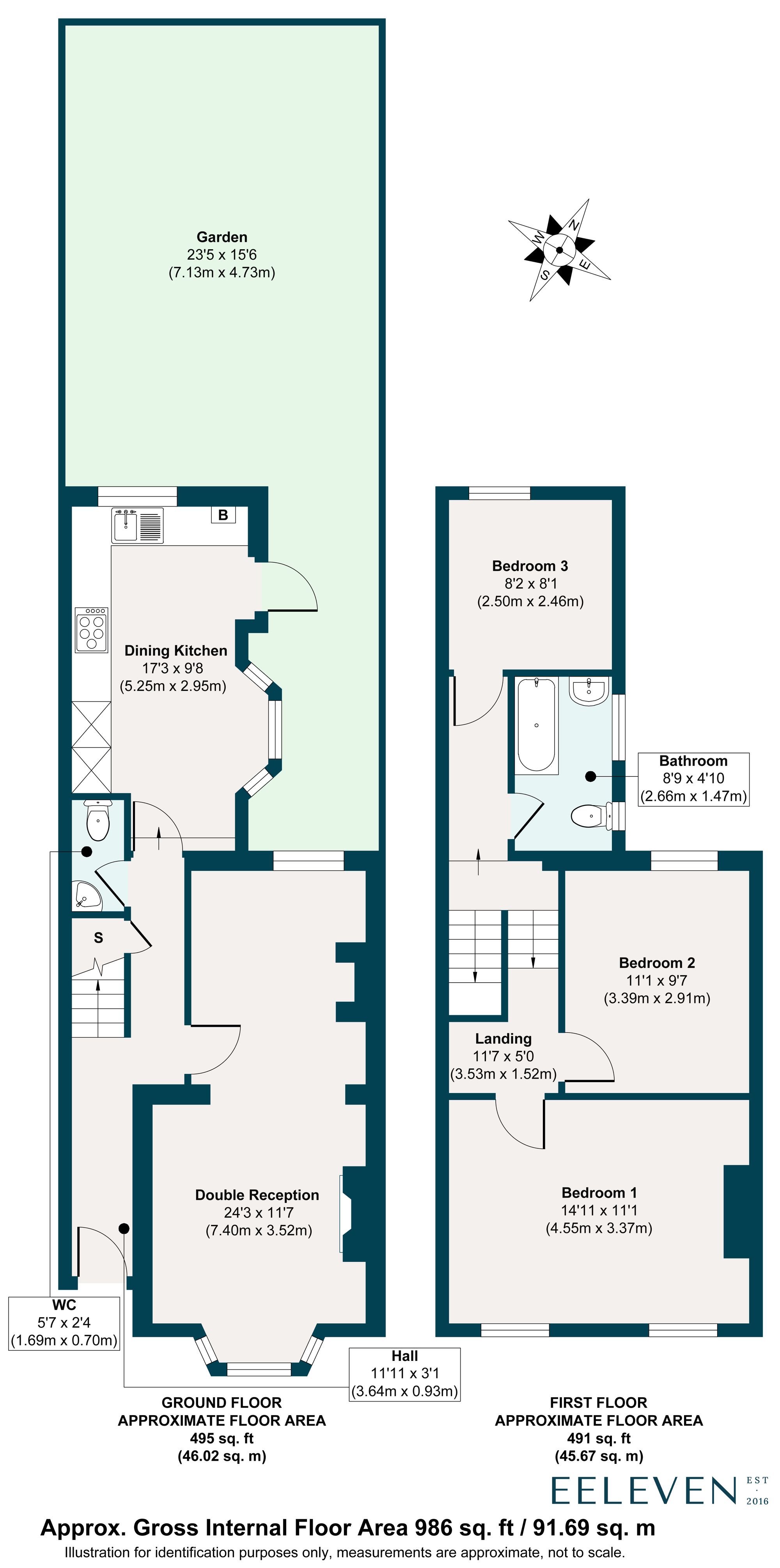 3 bed terraced house for sale in Ramsay Road, Forest Gate, London, E7 - Property floorplan