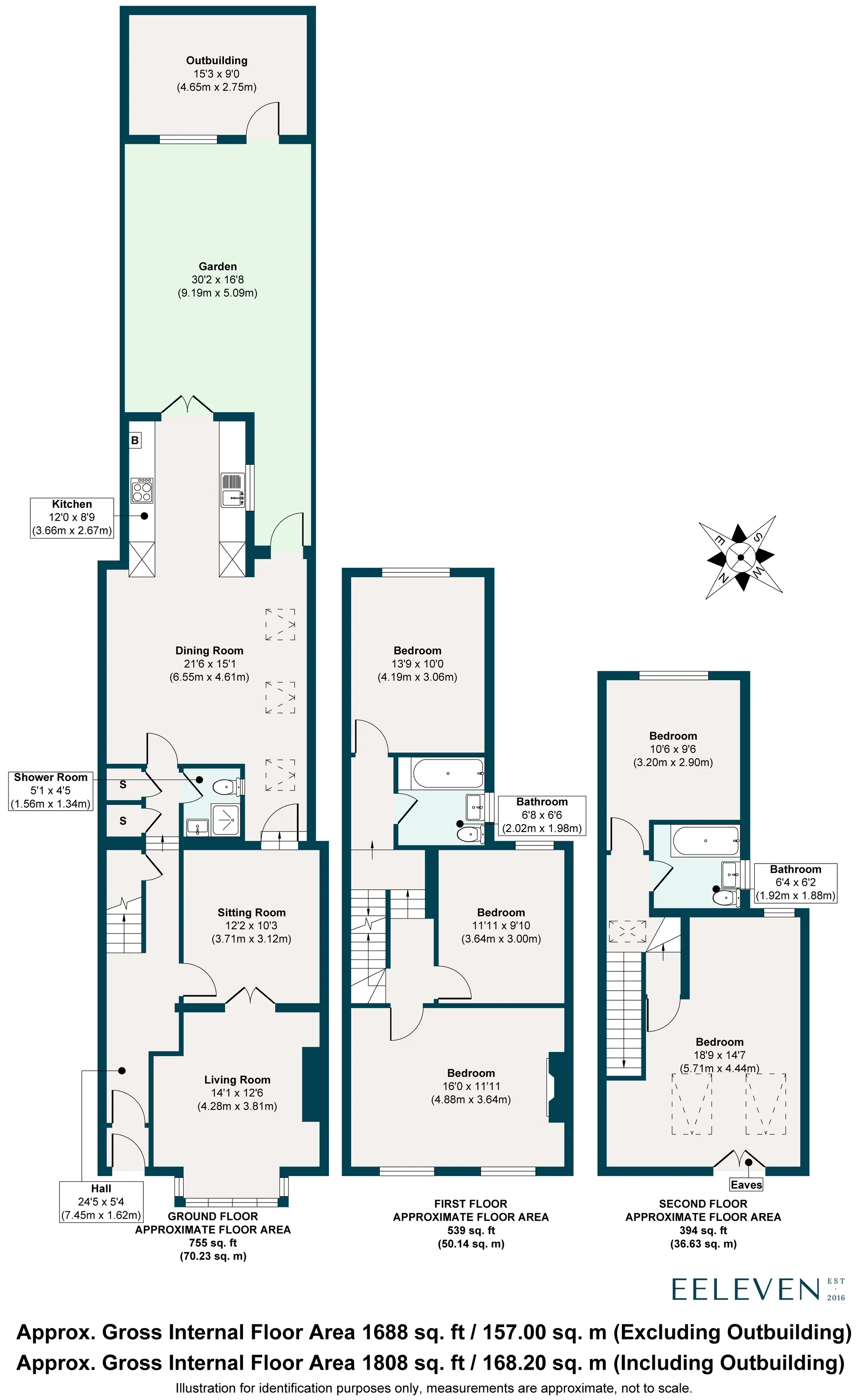 5 bed mid-terraced house for sale in Canterbury Road, Leyton - Property Floorplan
